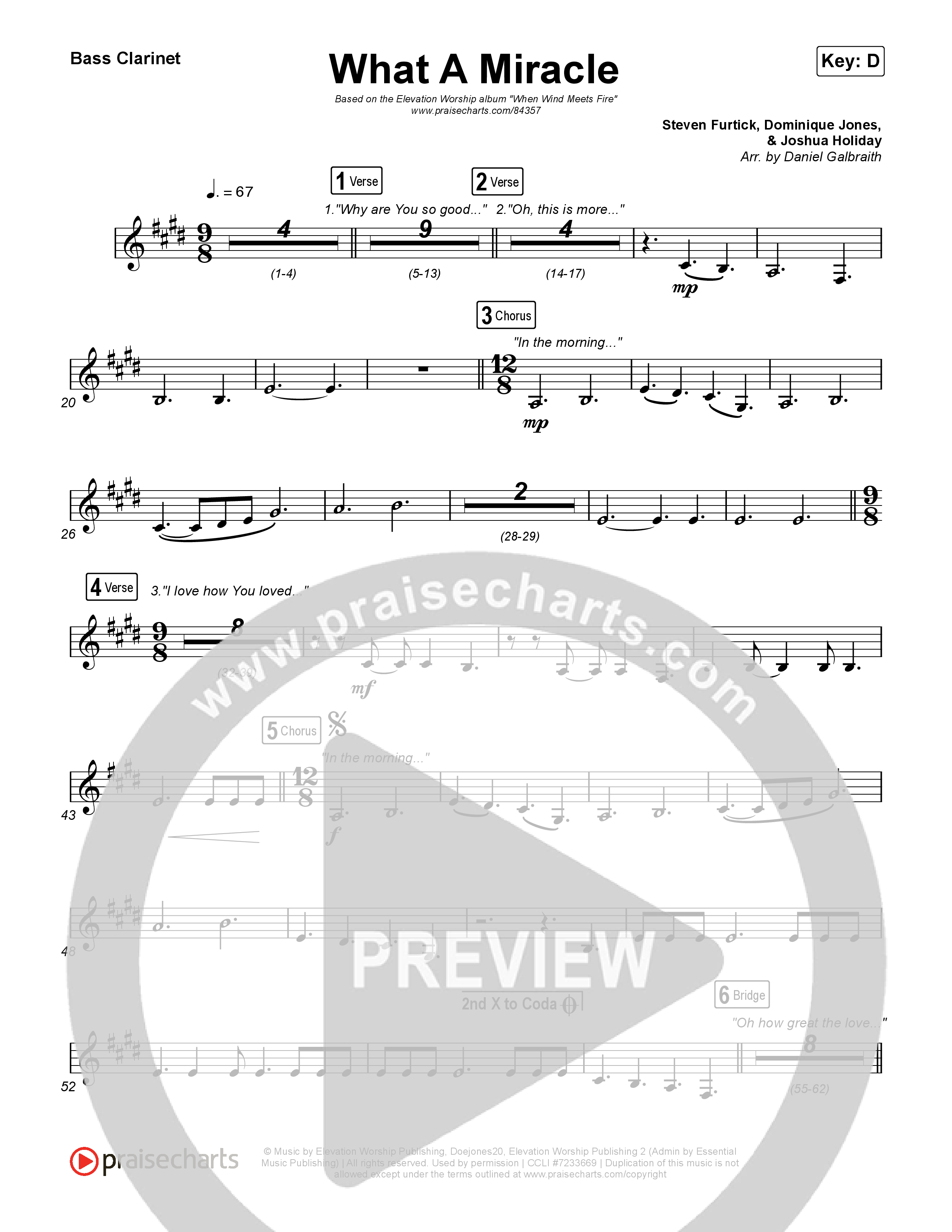 What A Miracle Clarinet 1,2 (Elevation Worship / Chris Brown / Leeland Mooring)
