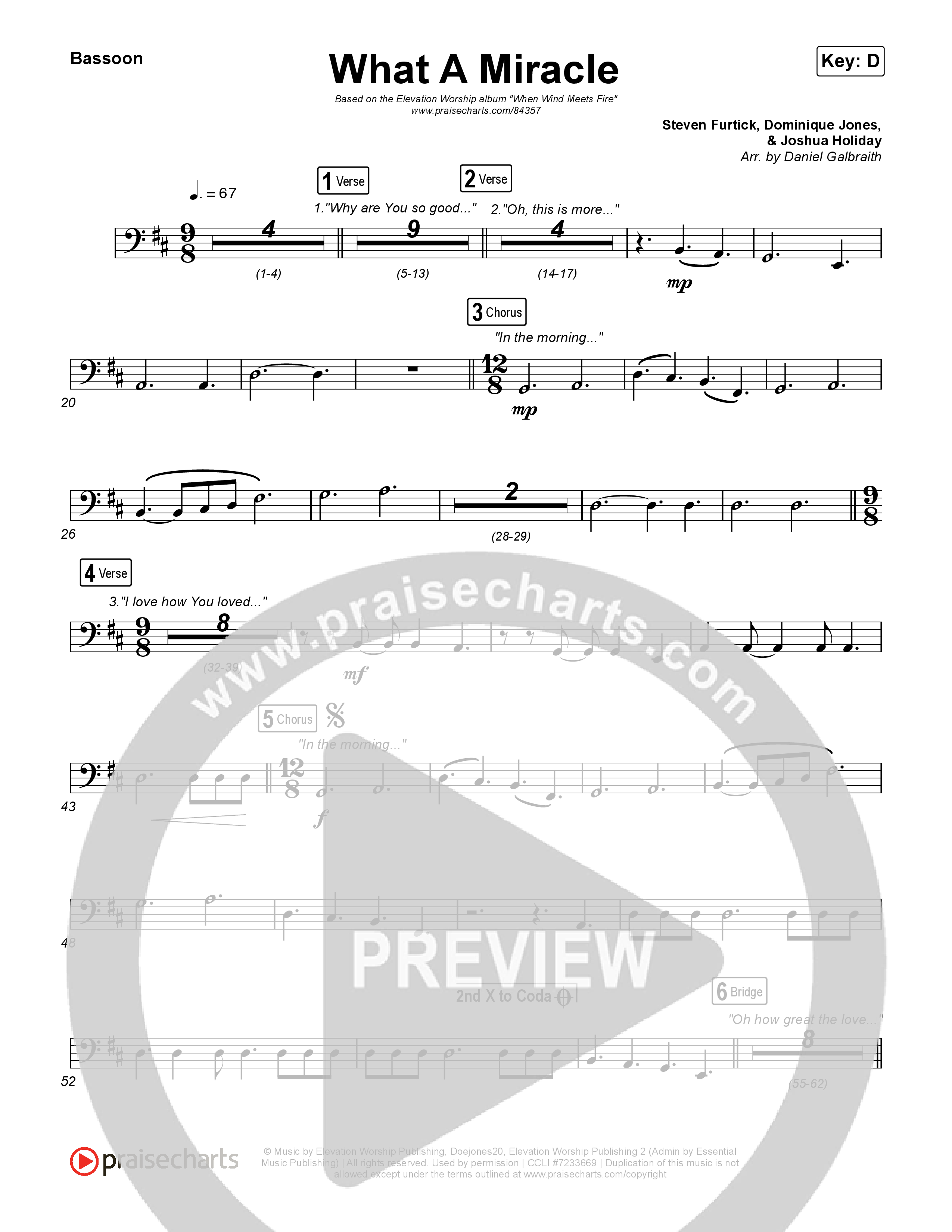 What A Miracle Bassoon (Elevation Worship / Chris Brown / Leeland Mooring)