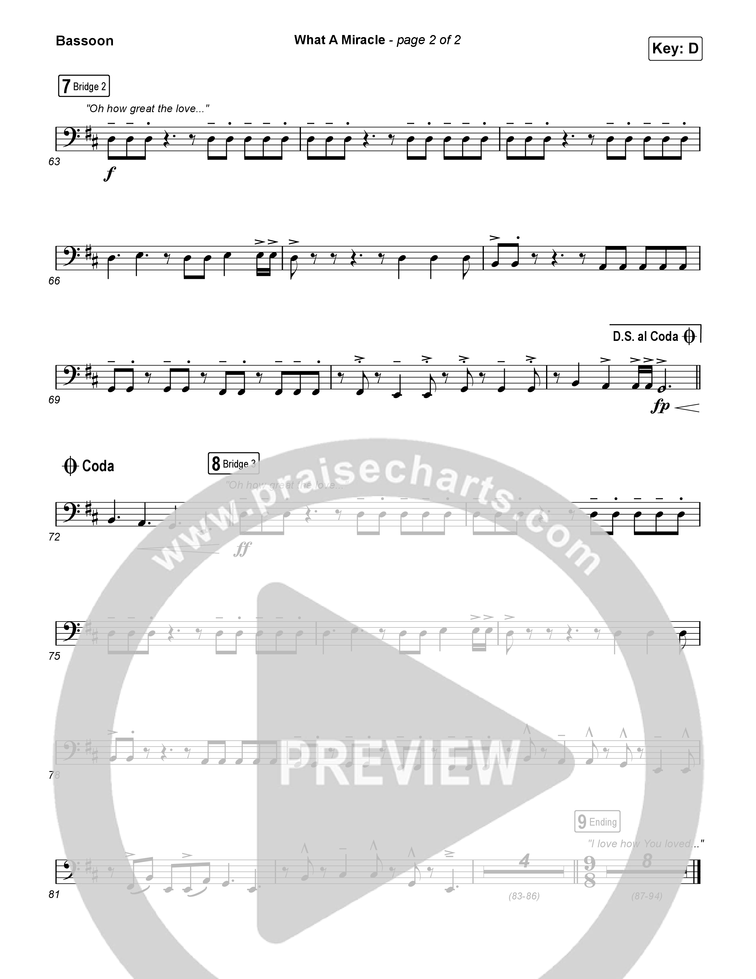 What A Miracle Bassoon (Elevation Worship / Chris Brown / Leeland Mooring)