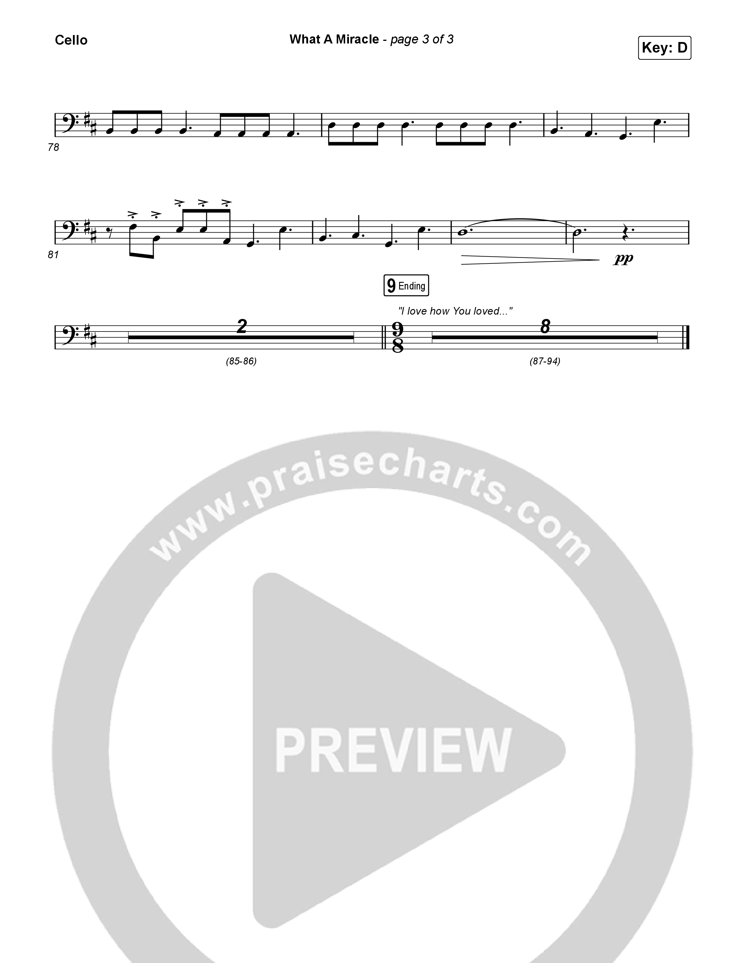 What A Miracle Cello (Elevation Worship / Chris Brown / Leeland Mooring)