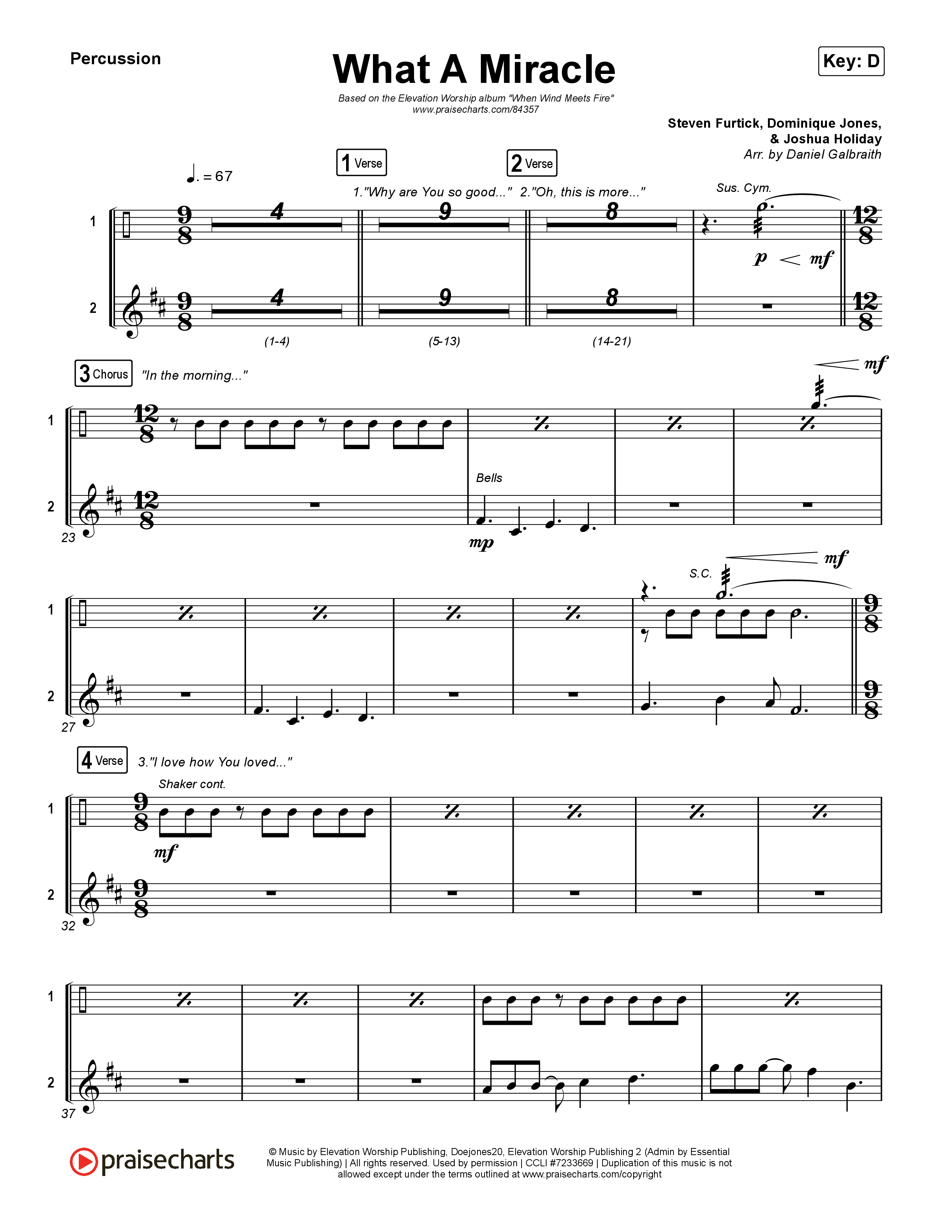 What A Miracle Percussion (Elevation Worship / Chris Brown / Leeland Mooring)