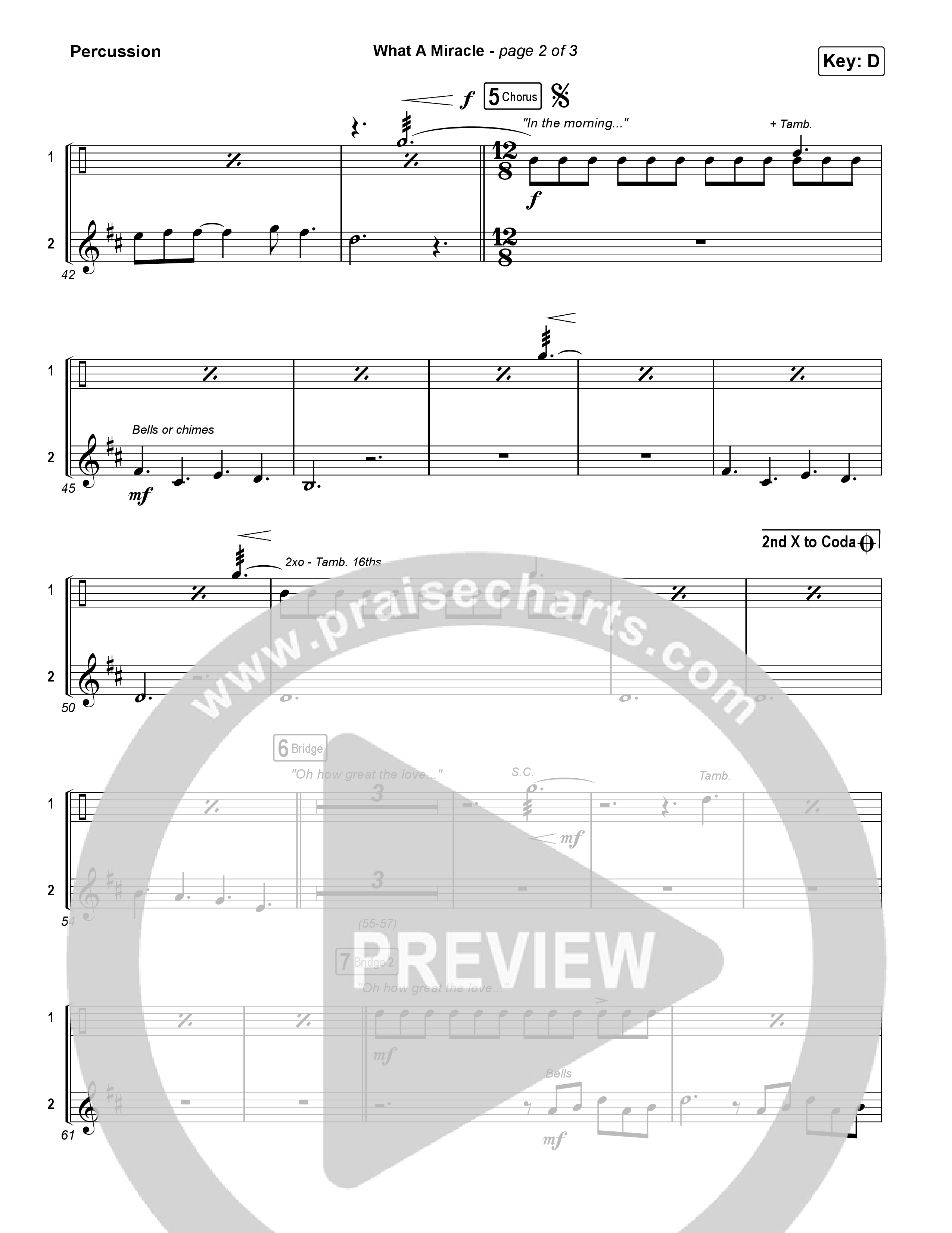 What A Miracle Percussion (Elevation Worship / Chris Brown / Leeland Mooring)