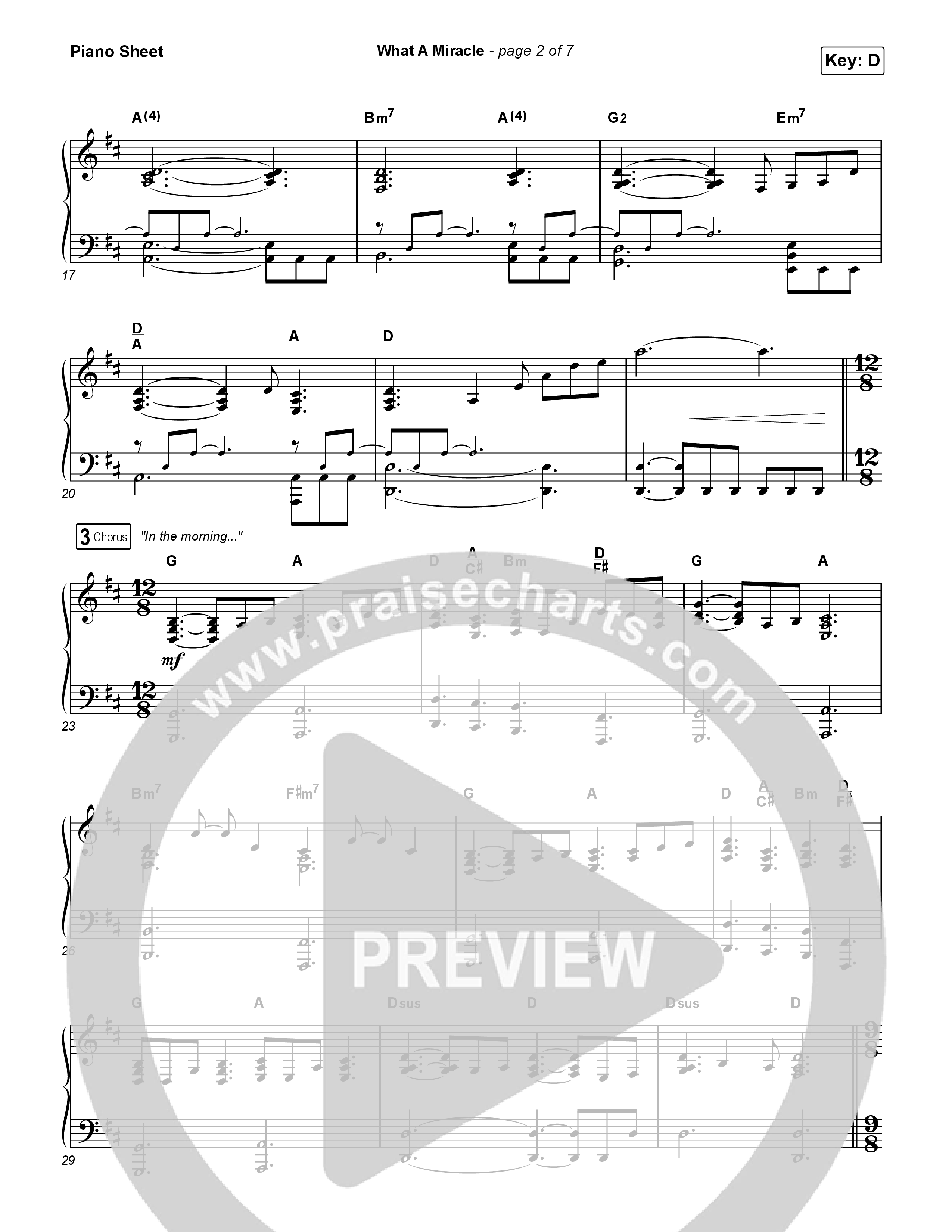 What A Miracle Piano Sheet (Elevation Worship / Chris Brown / Leeland Mooring)