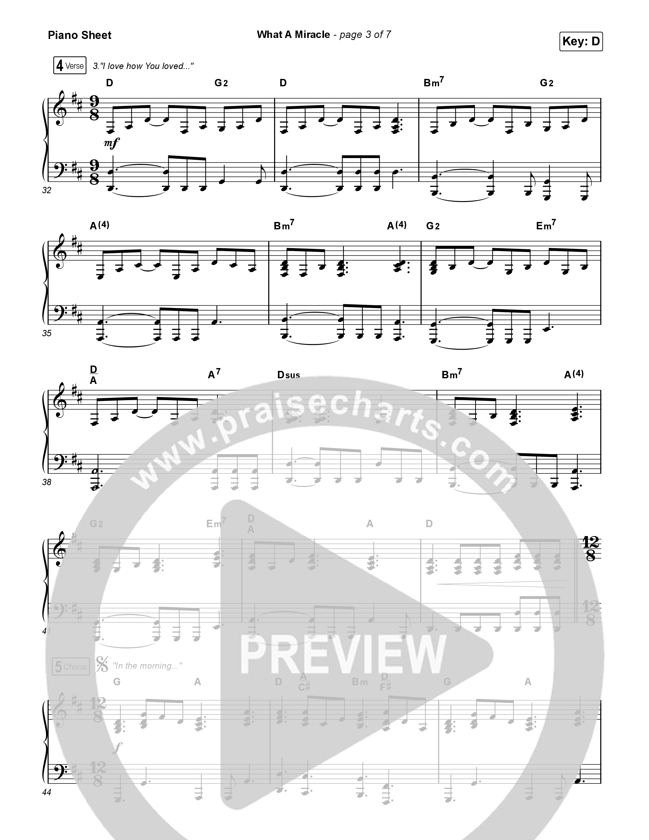 What A Miracle Piano Sheet (Elevation Worship / Chris Brown / Leeland Mooring)