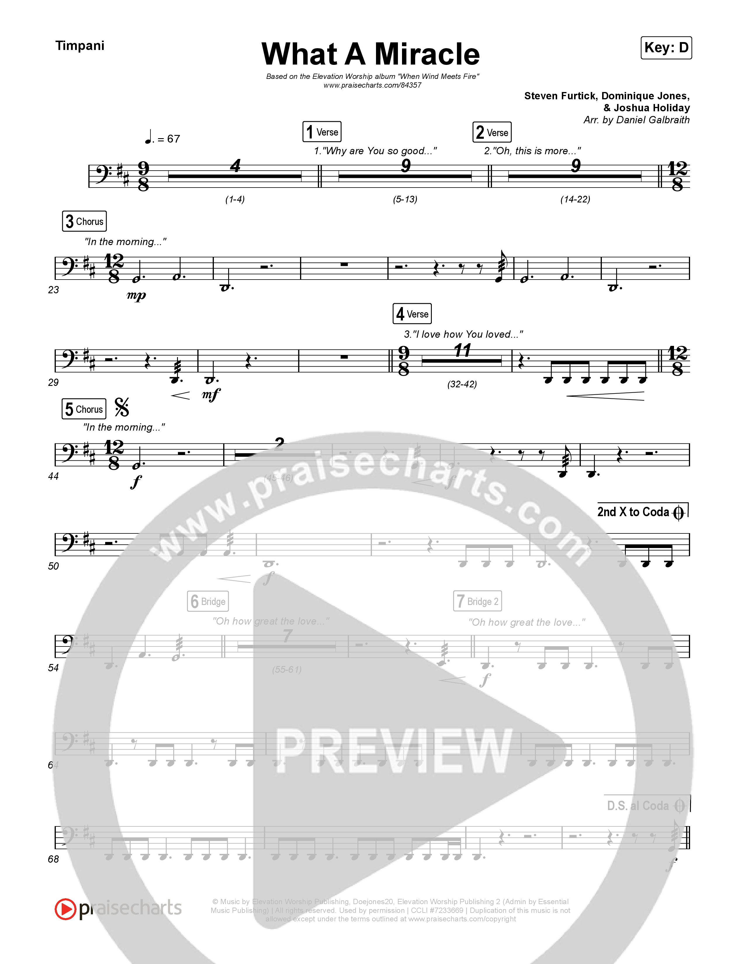 What A Miracle Timpani (Elevation Worship / Chris Brown / Leeland Mooring)