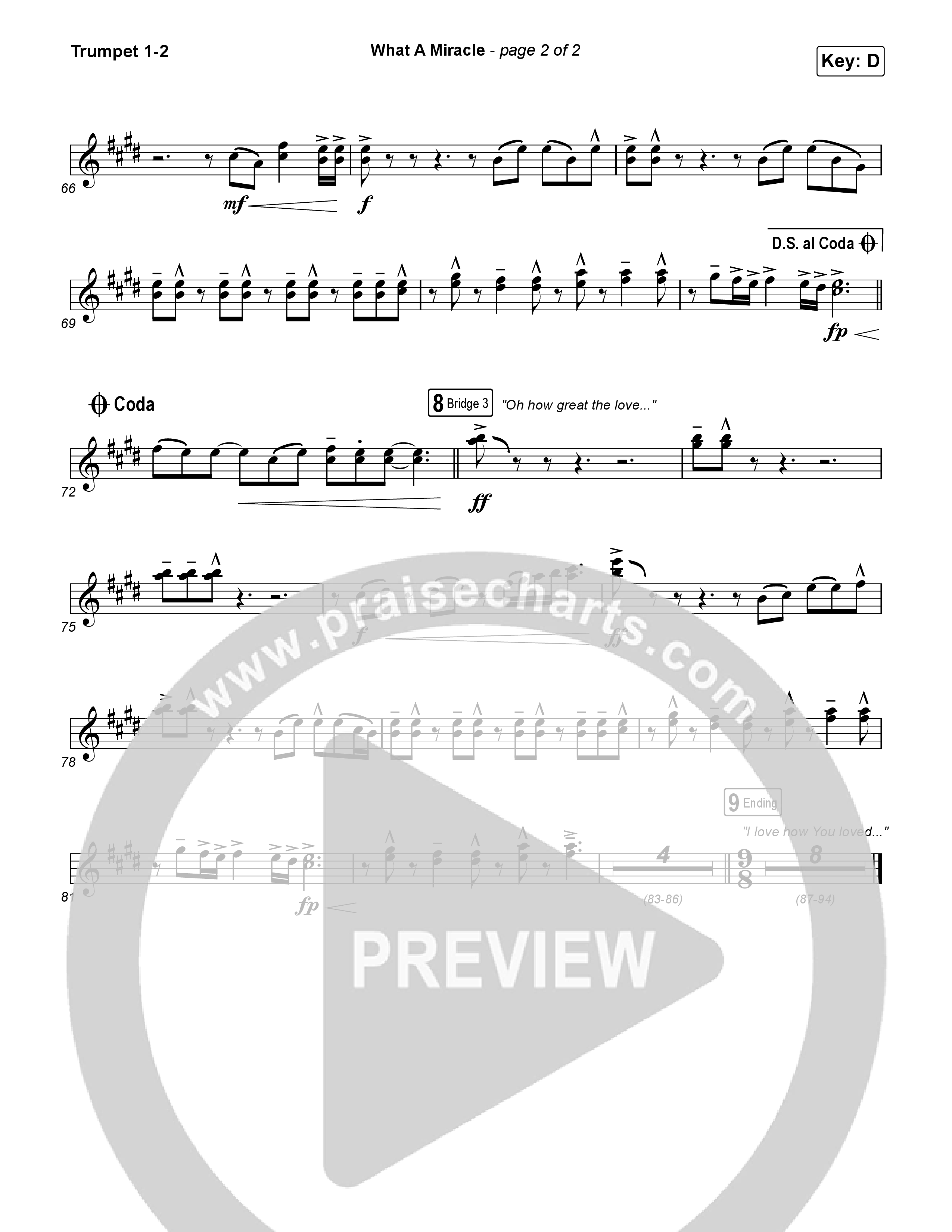 What A Miracle Trumpet 1,2 (Elevation Worship / Chris Brown / Leeland Mooring)