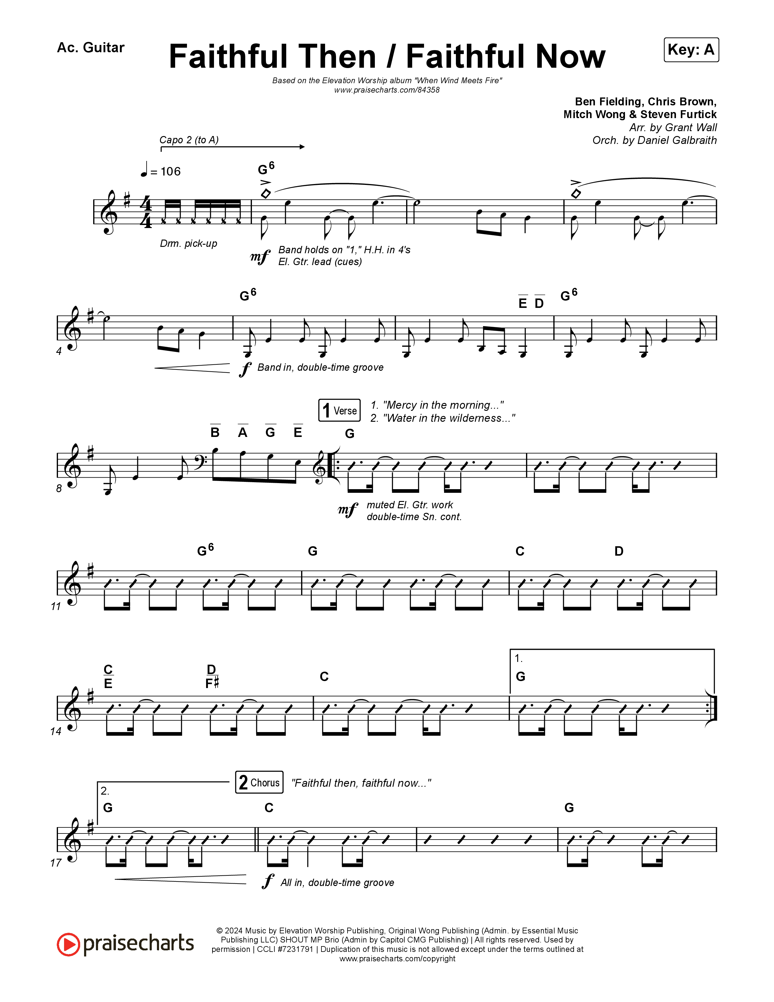 Faithful Then / Faithful Now Acoustic Guitar (Elevation Worship / Chris Brown)