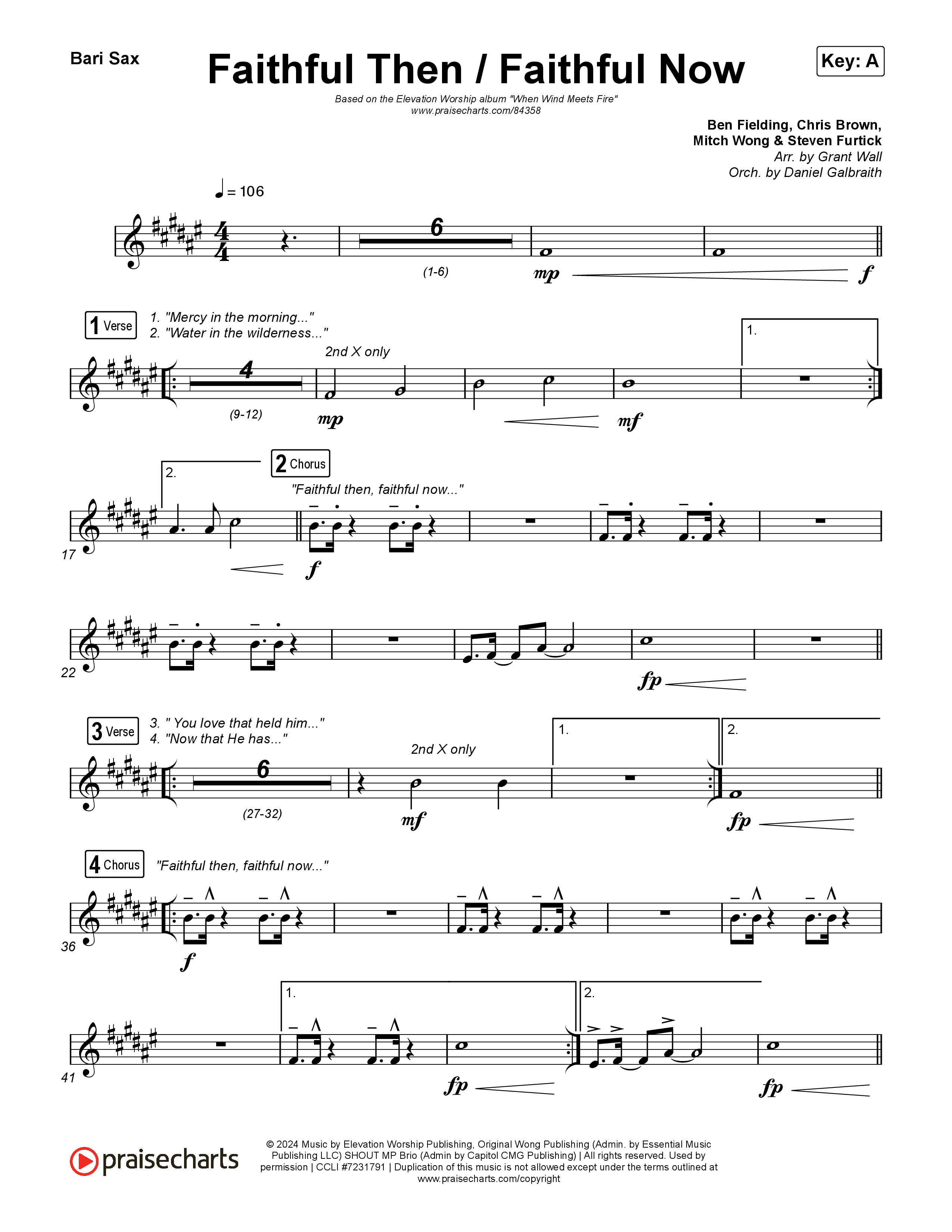 Faithful Then / Faithful Now Bari Sax (Elevation Worship / Chris Brown)