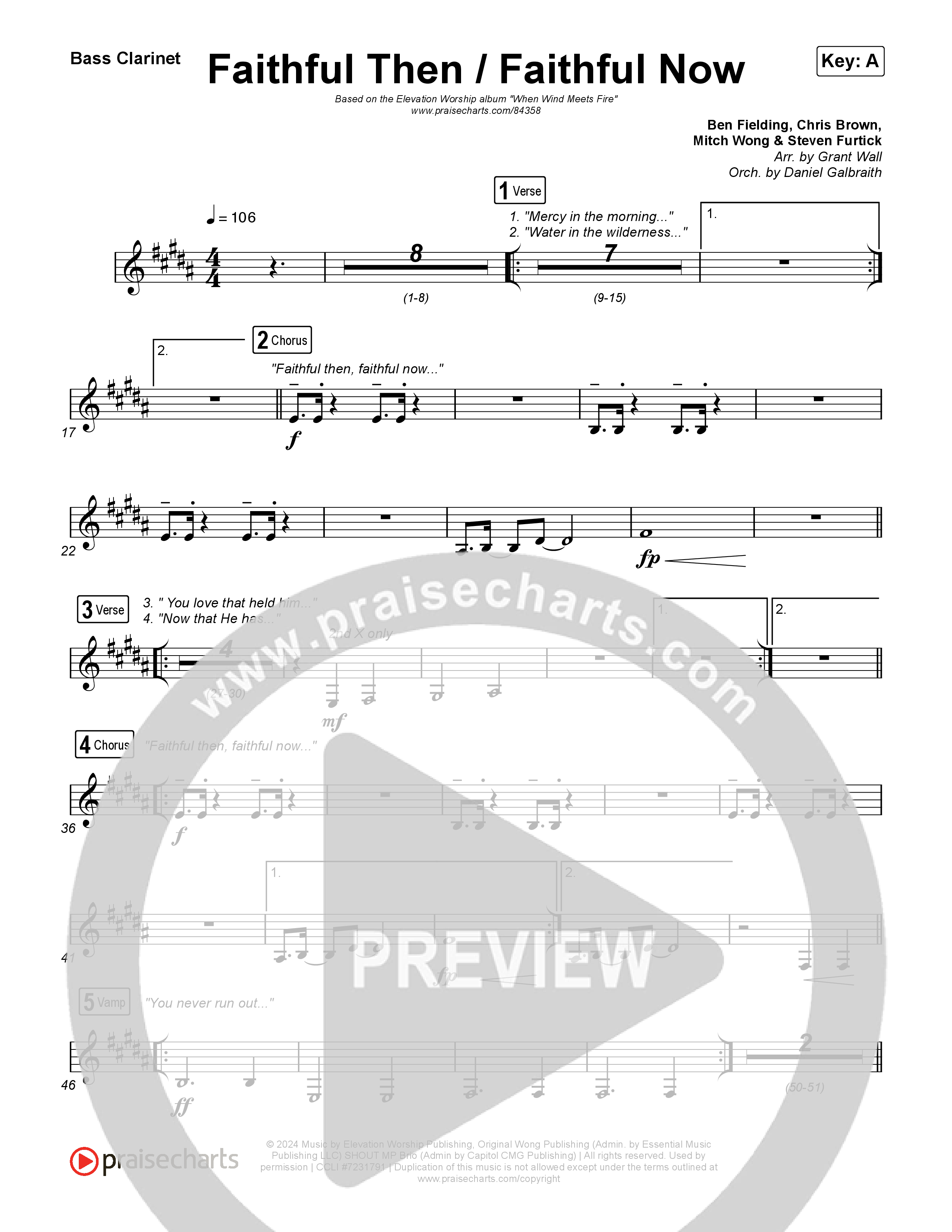 Faithful Then / Faithful Now Bass Clarinet (Elevation Worship / Chris Brown)