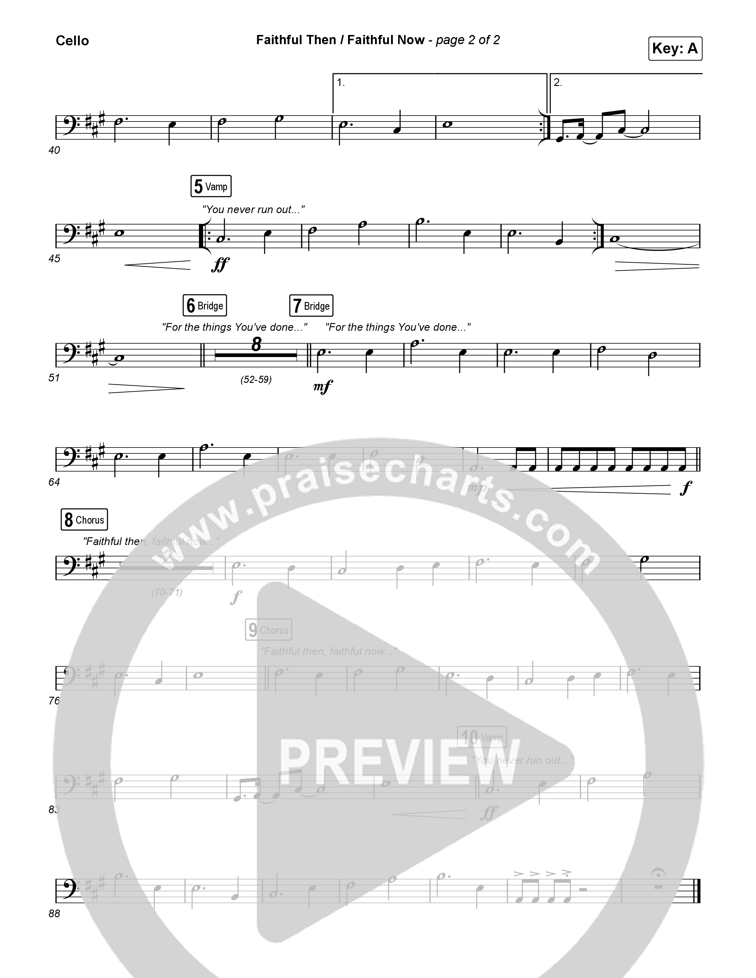 Faithful Then / Faithful Now Cello (Elevation Worship / Chris Brown)