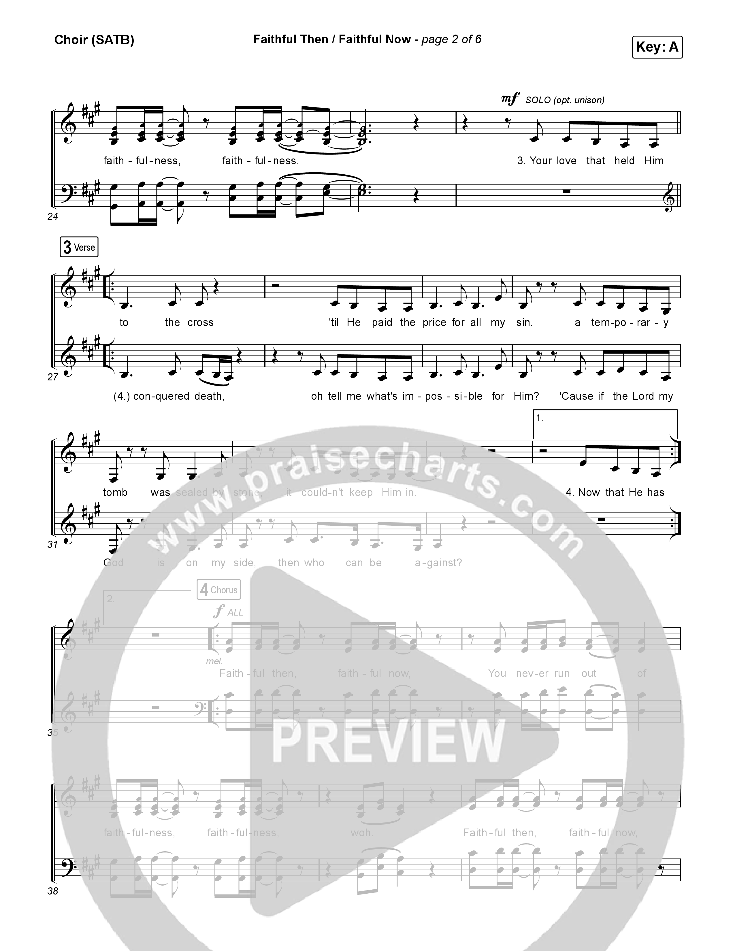 Faithful Then / Faithful Now Choir Sheet (SATB) (Elevation Worship / Chris Brown)