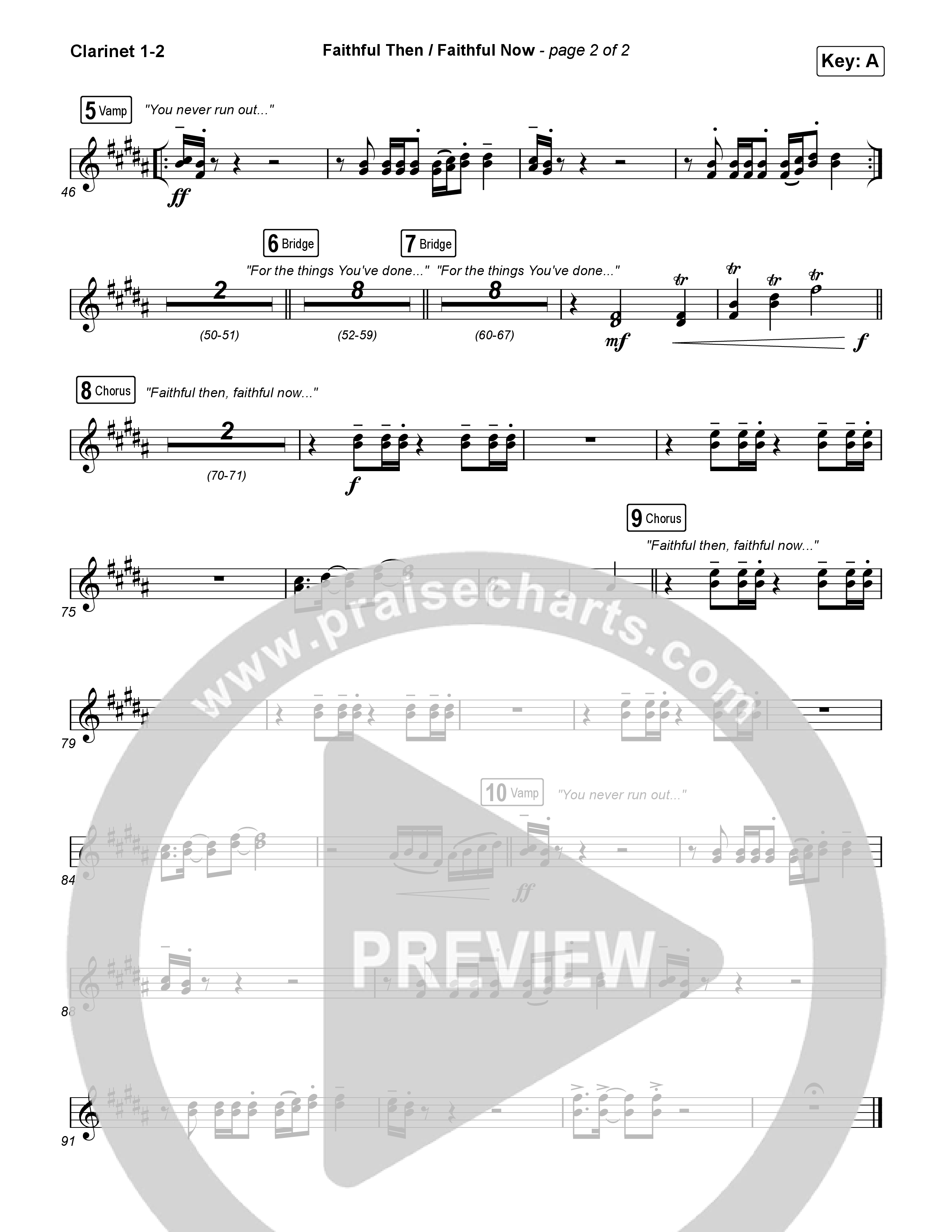 Faithful Then / Faithful Now Clarinet 1,2 (Elevation Worship / Chris Brown)