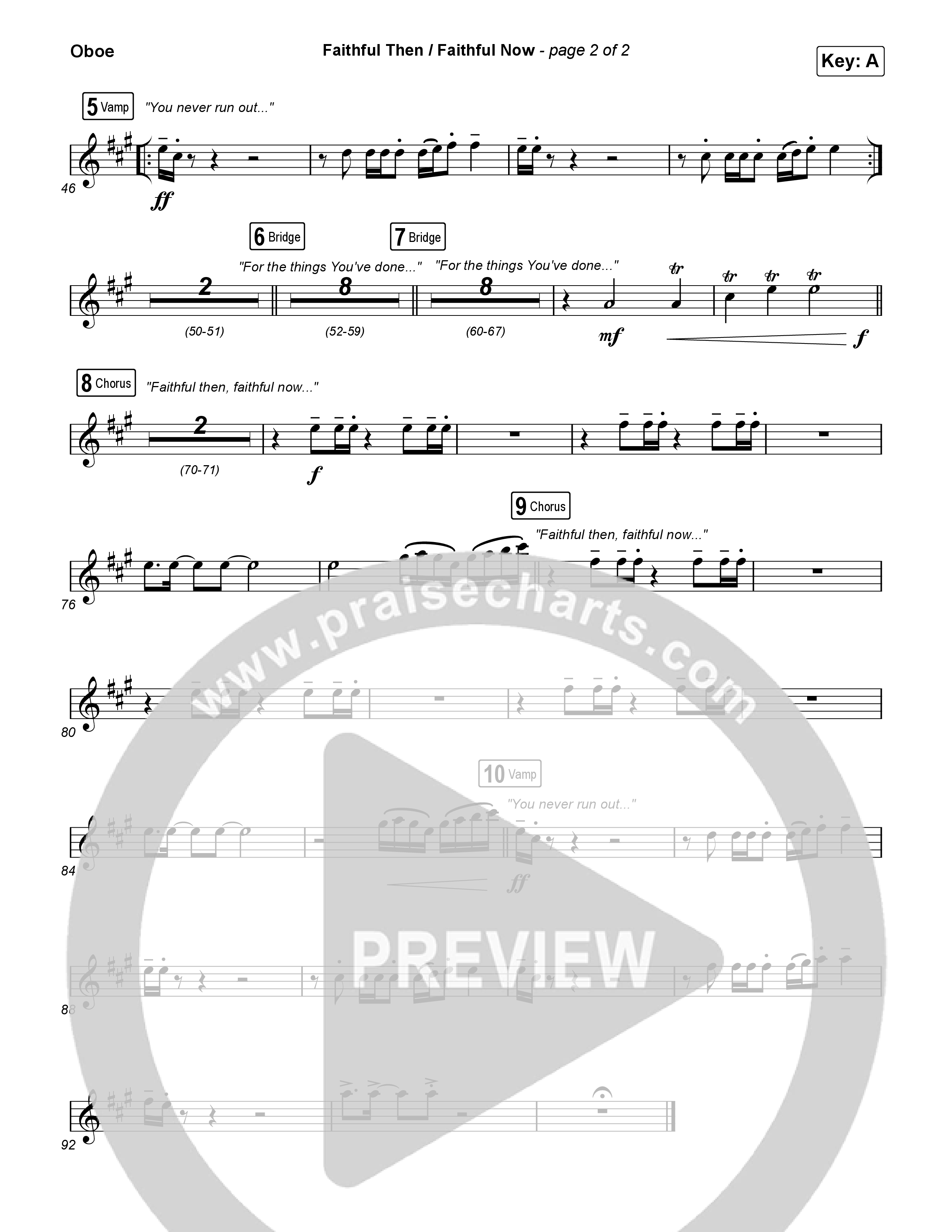 Faithful Then / Faithful Now Oboe (Elevation Worship / Chris Brown)