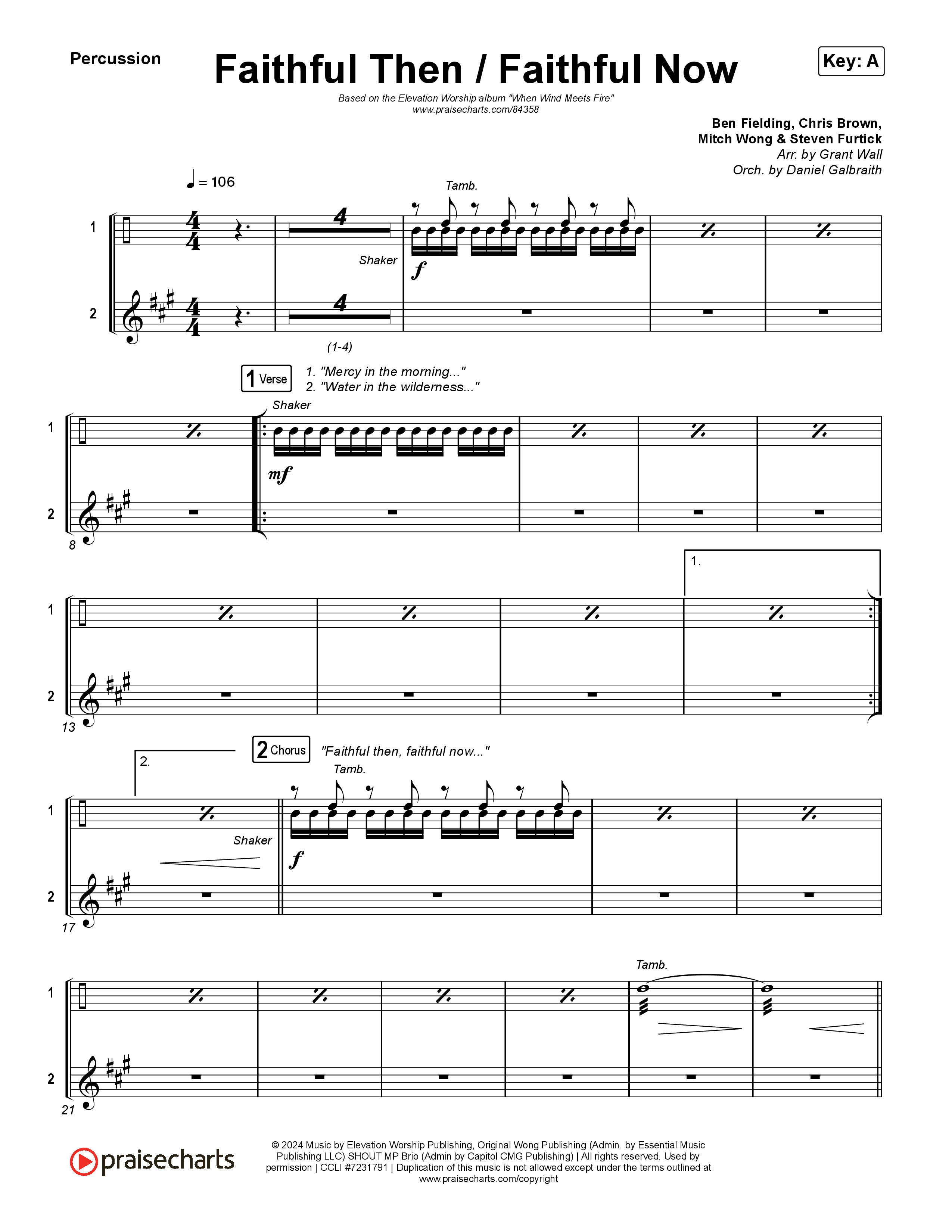 Faithful Then / Faithful Now Percussion (Elevation Worship / Chris Brown)