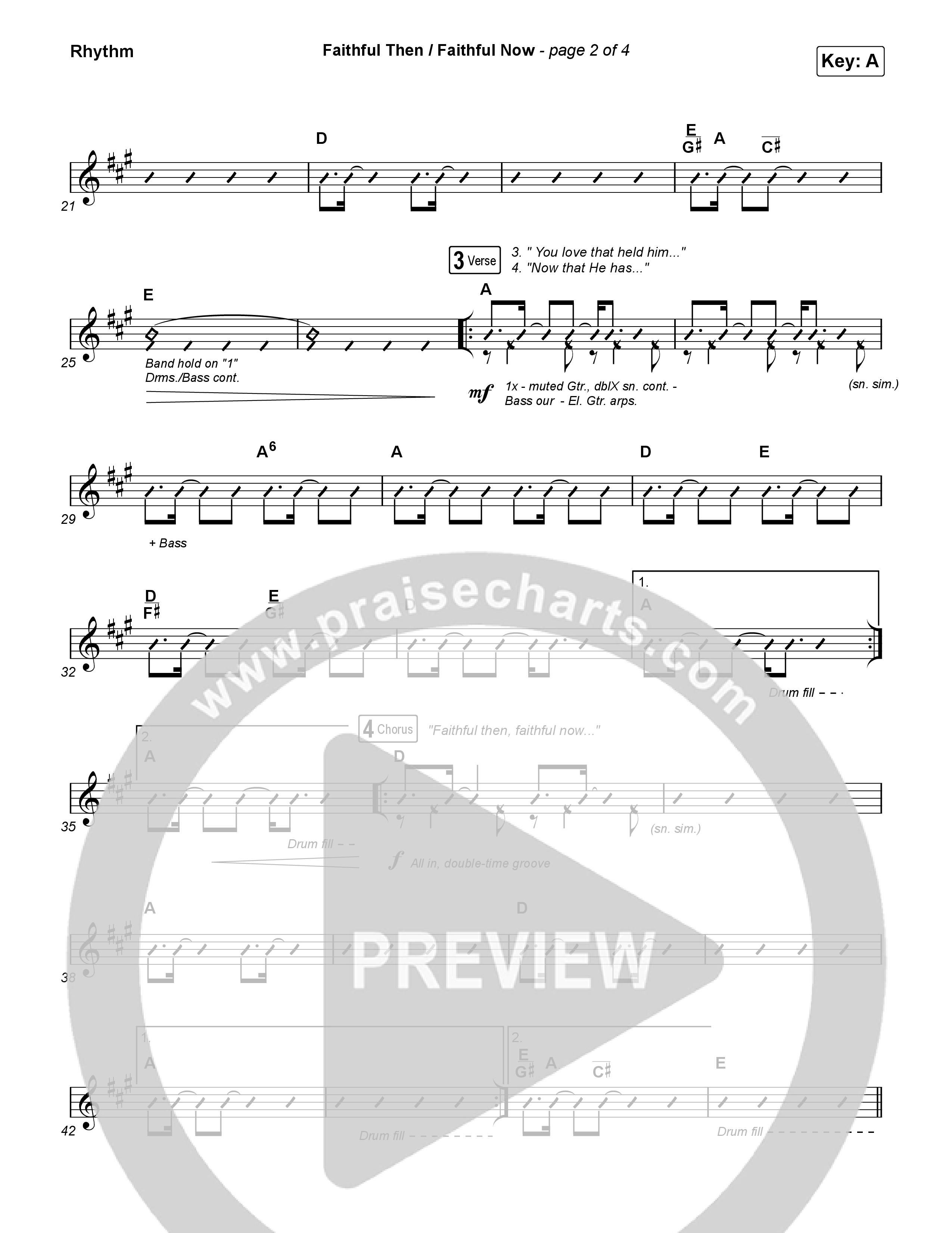 Faithful Then / Faithful Now Rhythm Chart (Elevation Worship / Chris Brown)