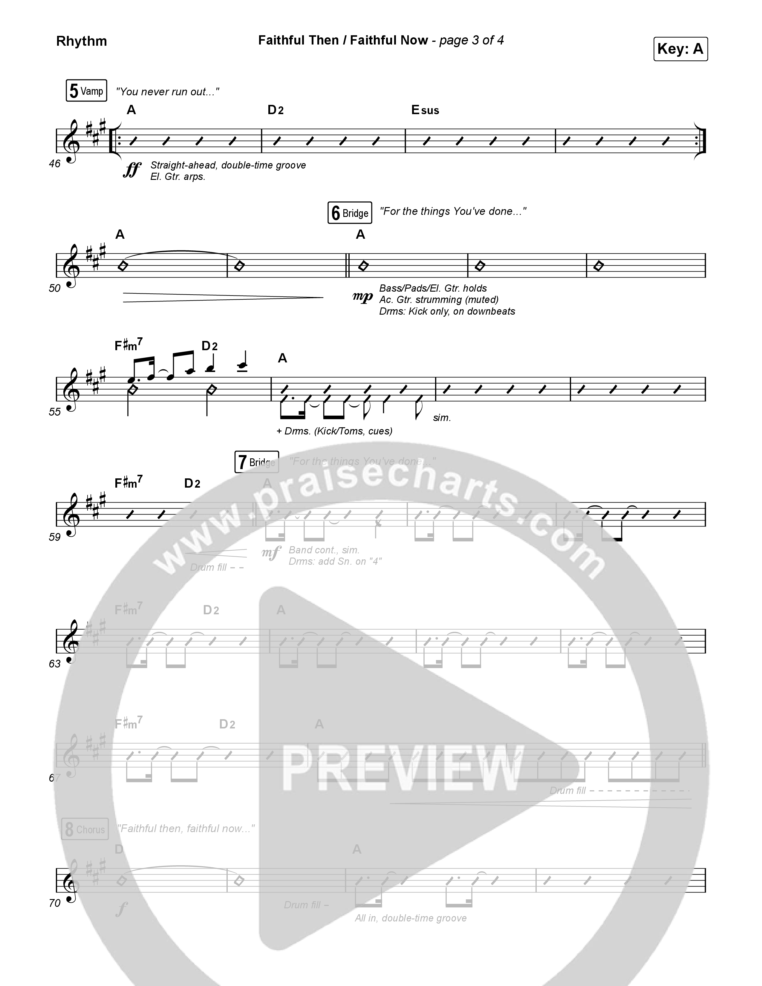 Faithful Then / Faithful Now Rhythm Chart (Elevation Worship / Chris Brown)