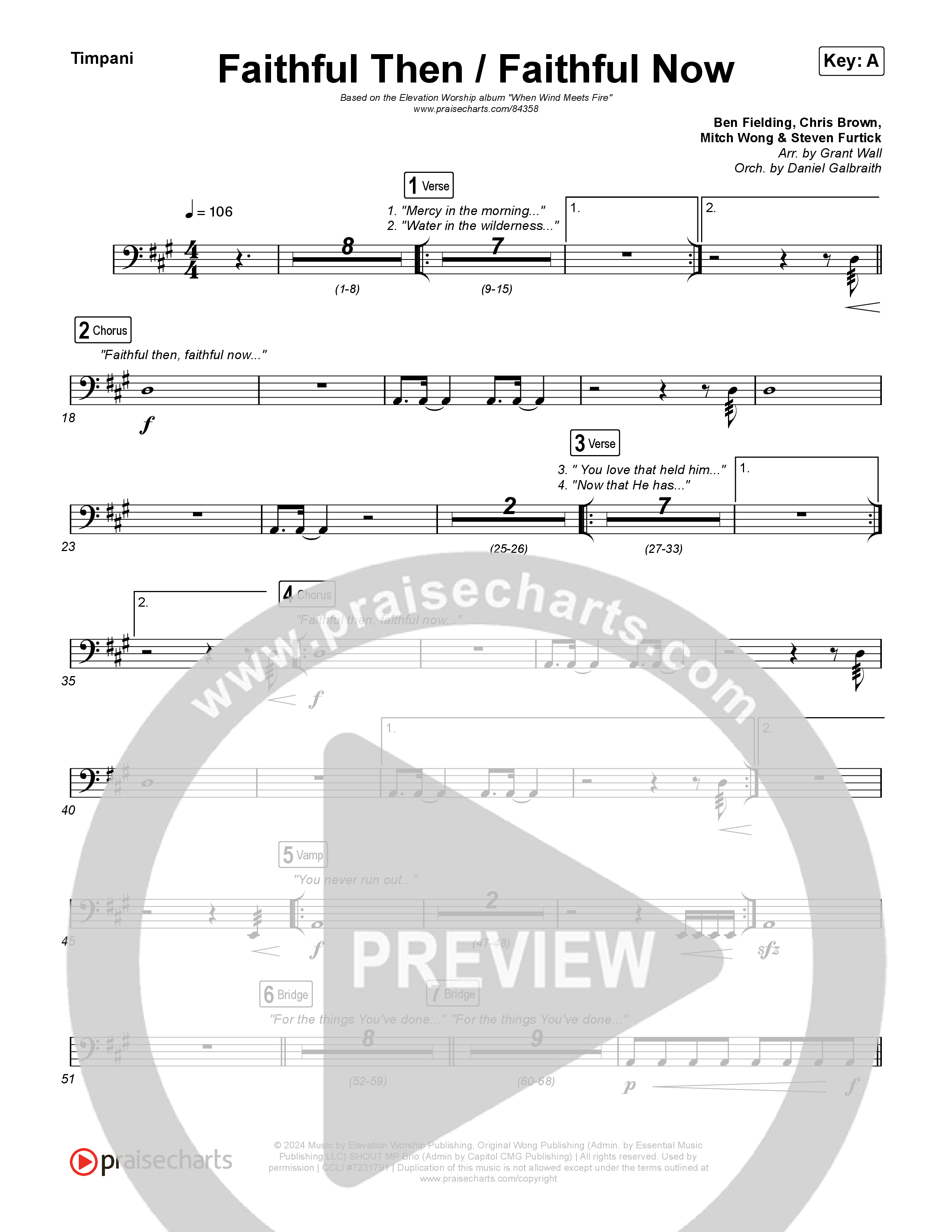 Faithful Then / Faithful Now Timpani (Elevation Worship / Chris Brown)