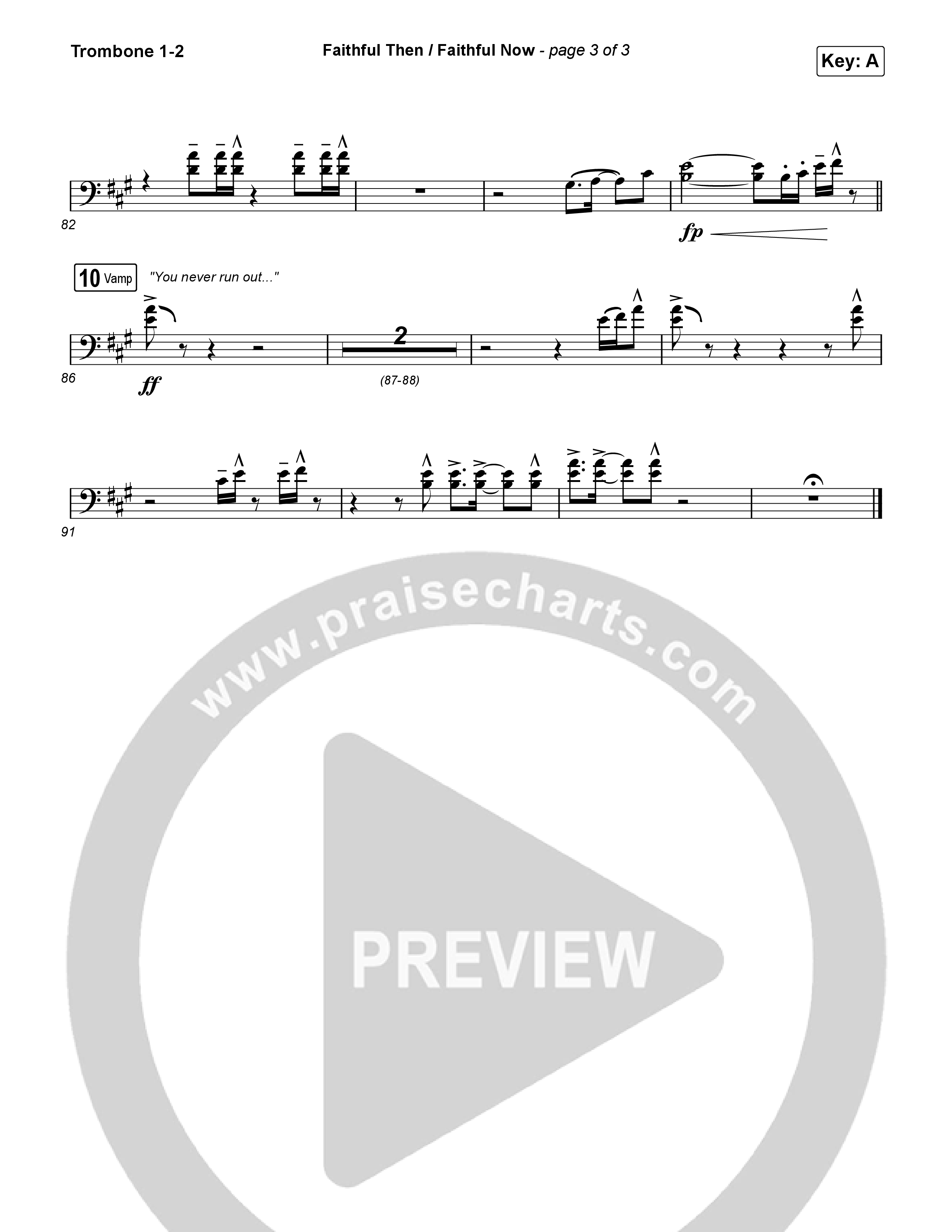 Faithful Then / Faithful Now Trombone 1/2 (Elevation Worship / Chris Brown)