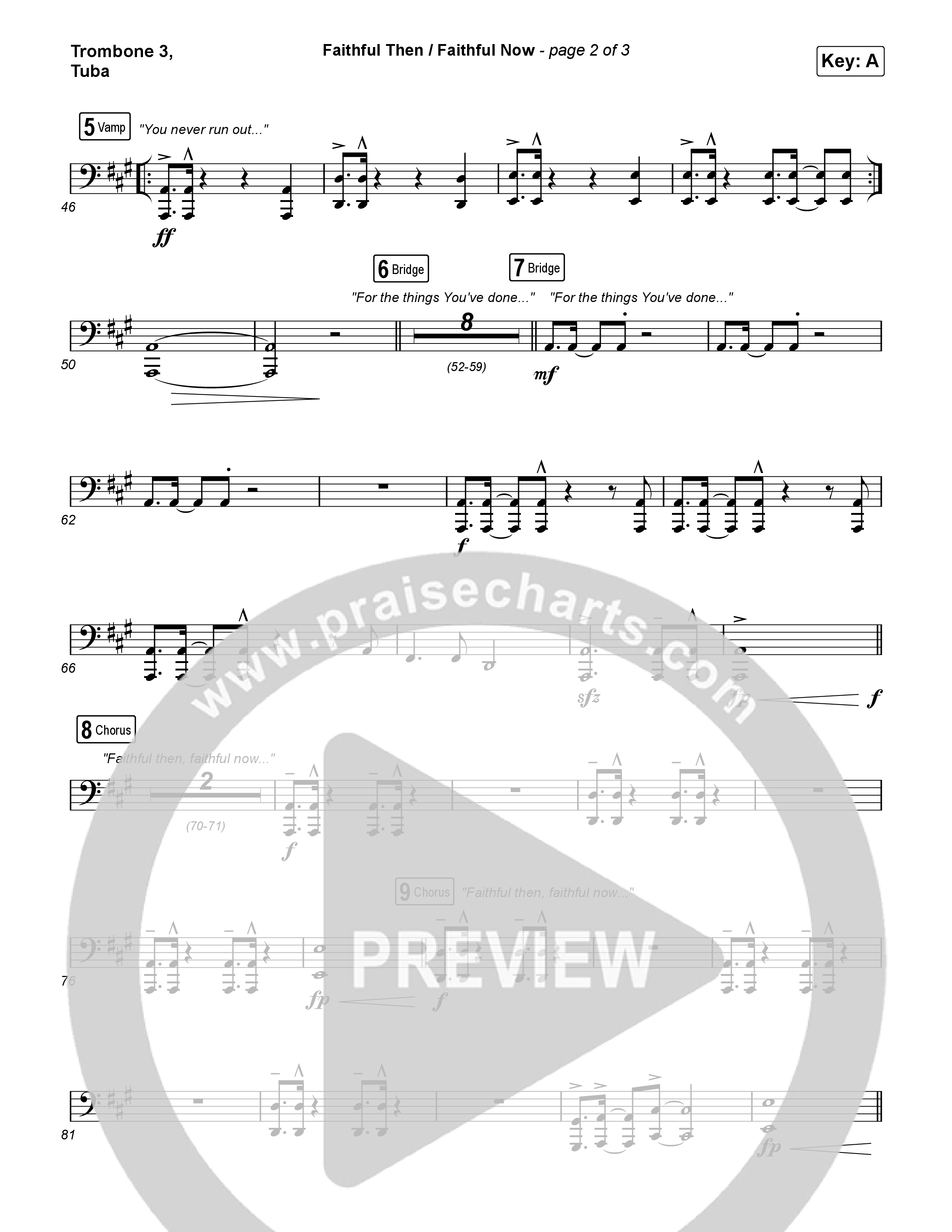 Faithful Then / Faithful Now Trombone 3/Tuba (Elevation Worship / Chris Brown)