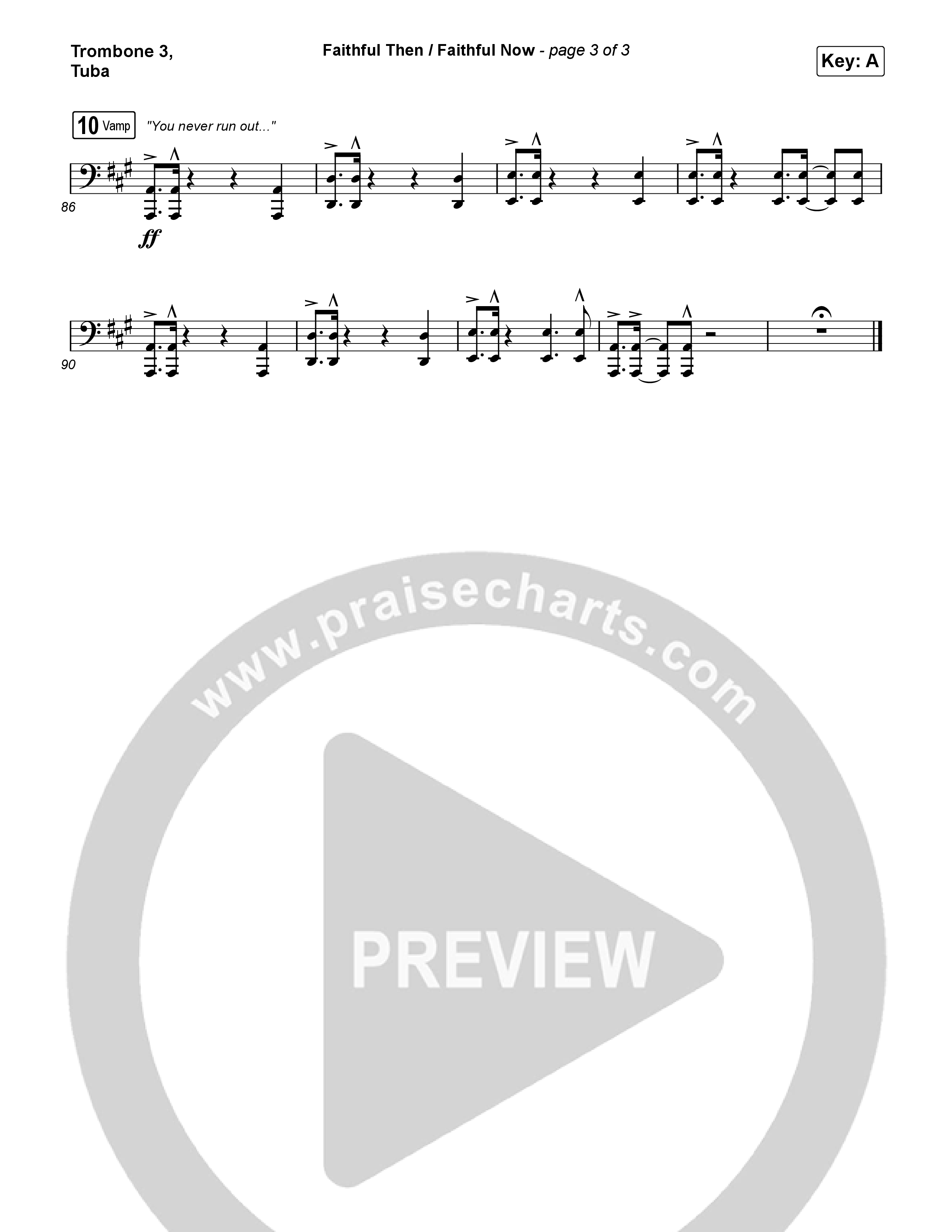 Faithful Then / Faithful Now Trombone 3/Tuba (Elevation Worship / Chris Brown)