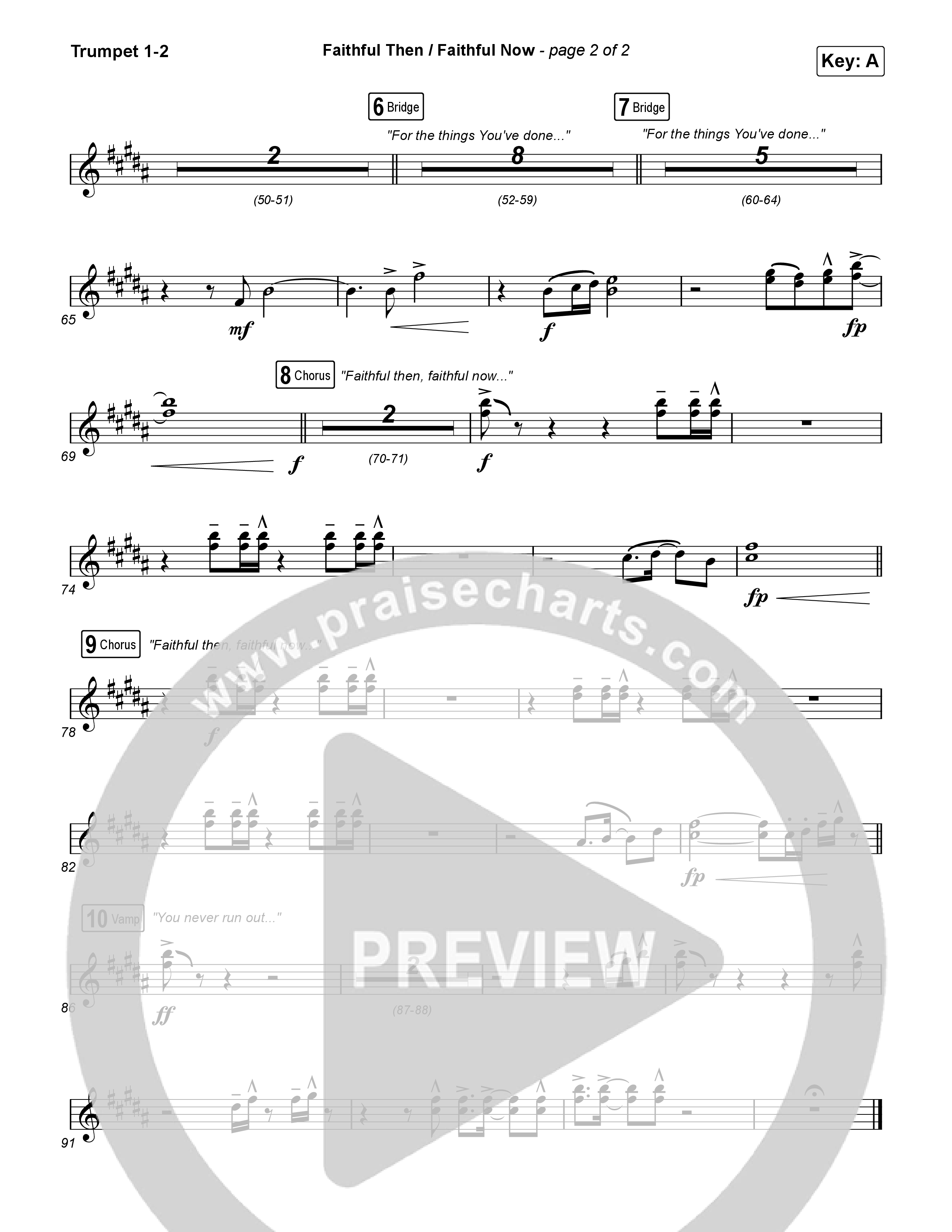 Faithful Then / Faithful Now Trumpet 1,2 (Elevation Worship / Chris Brown)