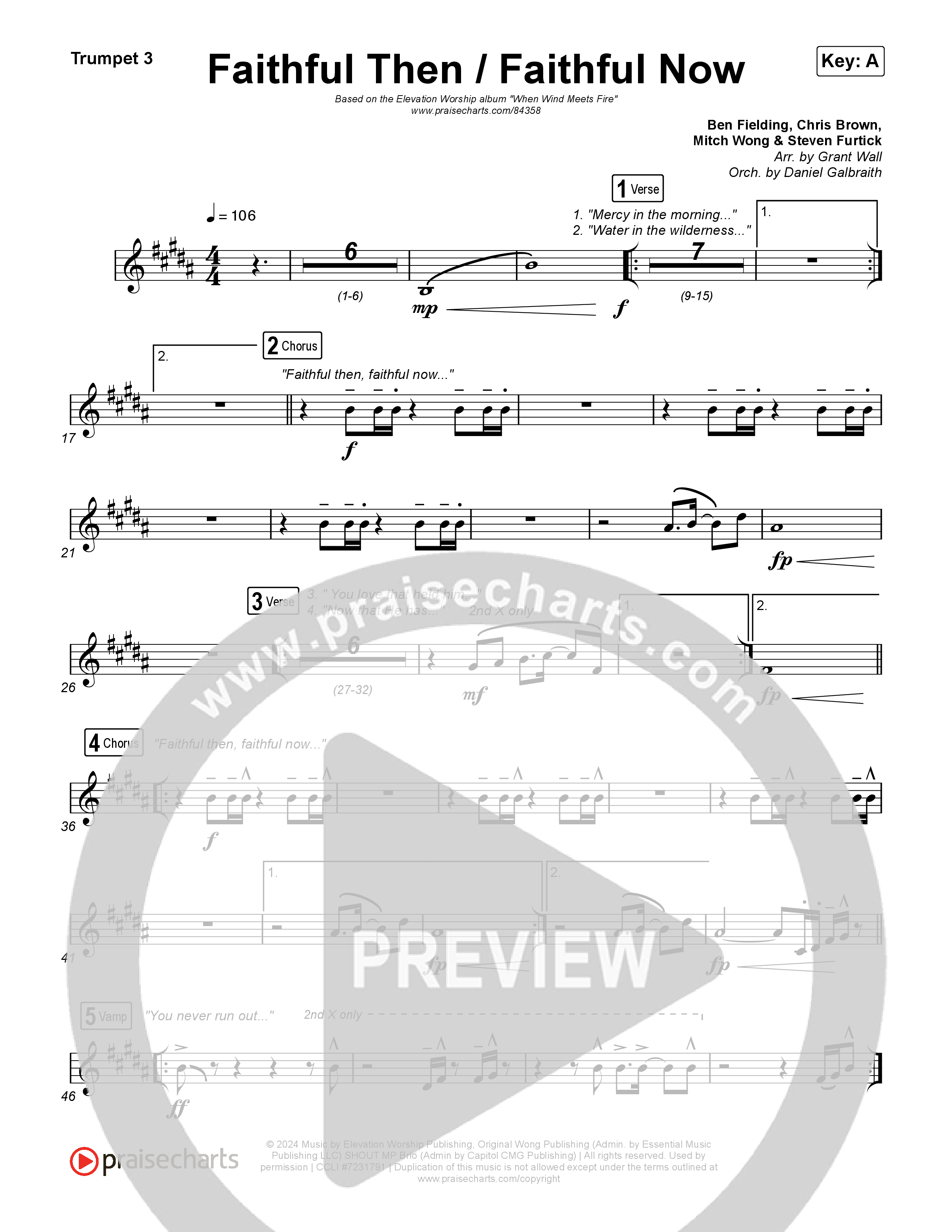 Faithful Then / Faithful Now Trumpet 1,2 (Elevation Worship / Chris Brown)