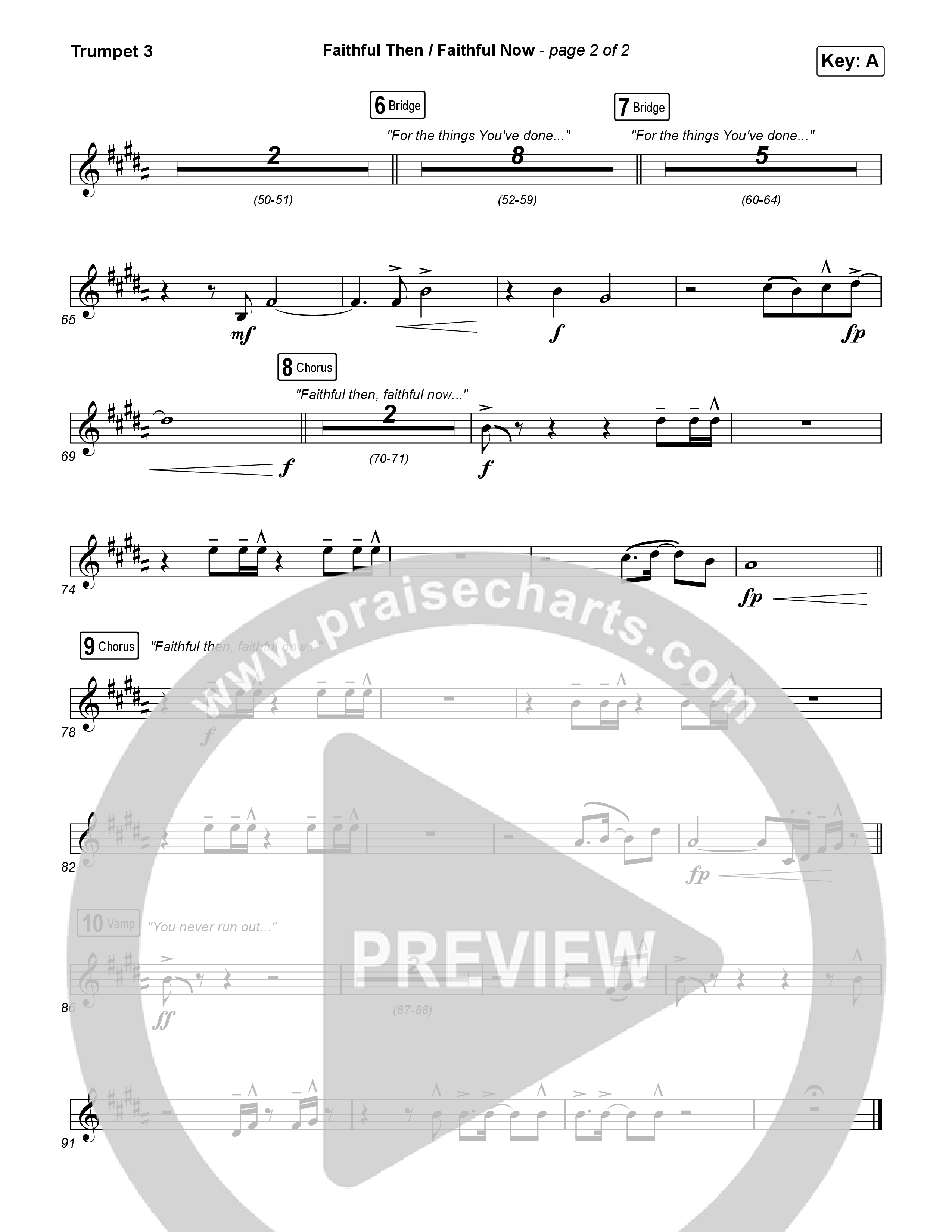 Faithful Then / Faithful Now Trumpet 3 (Elevation Worship / Chris Brown)