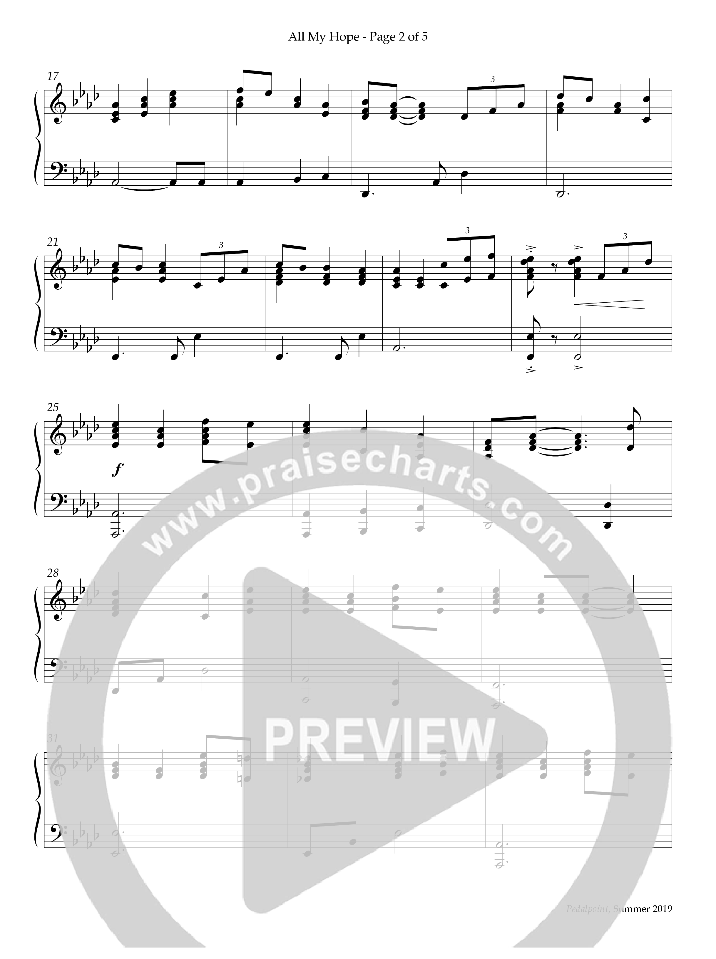 All My Hope (Instrumental) Piano Solo (Lifeway Worship / Arr. Richard Kingsmore)