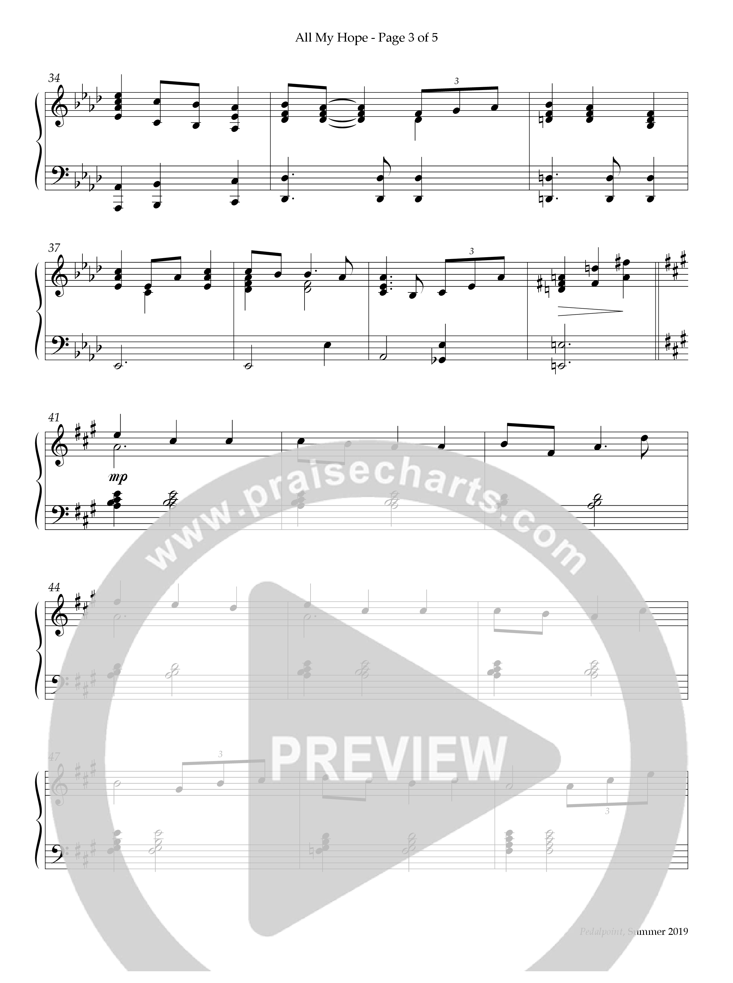 All My Hope (Instrumental) Piano Solo (Lifeway Worship / Arr. Richard Kingsmore)