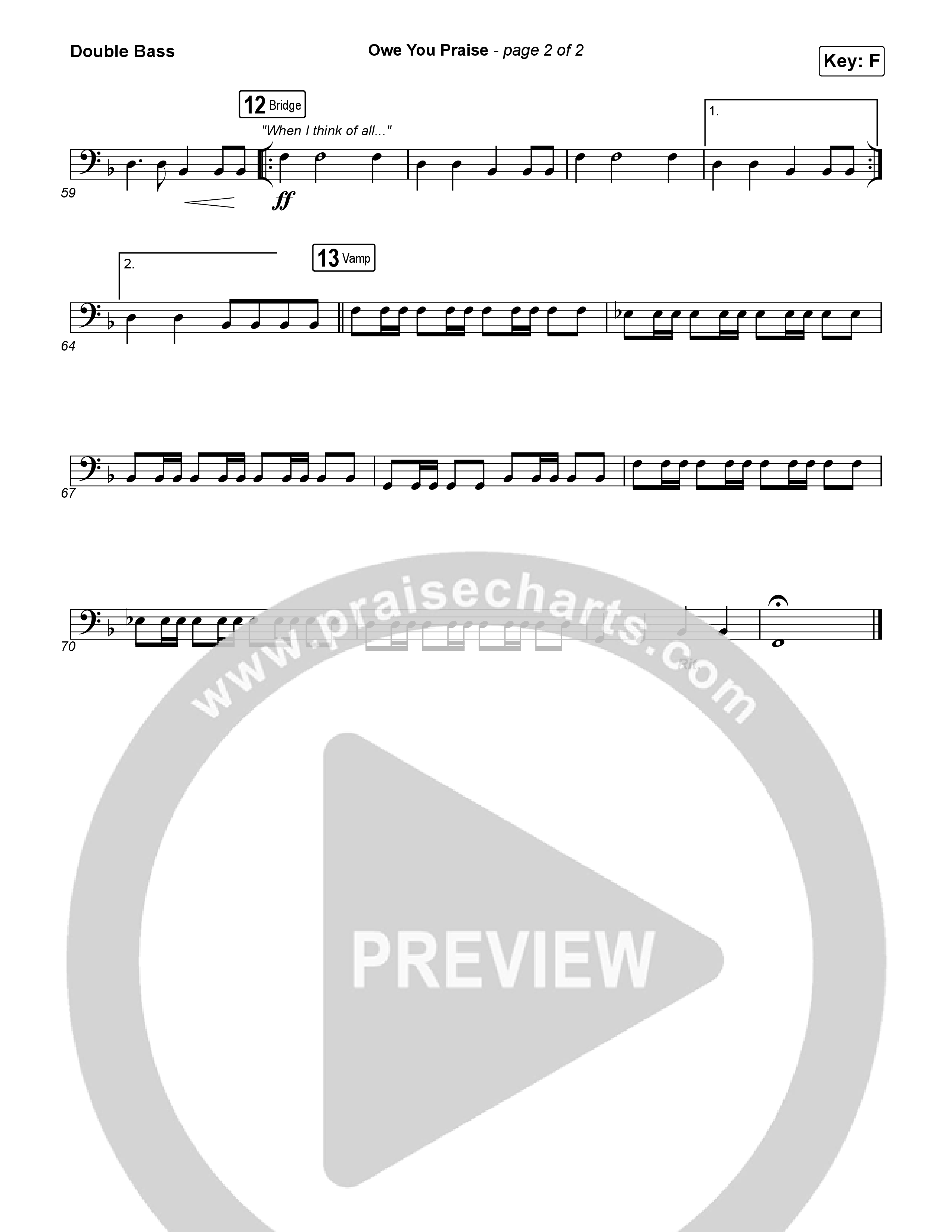 Owe You Praise String Bass (Elevation Worship / Chandler Moore)