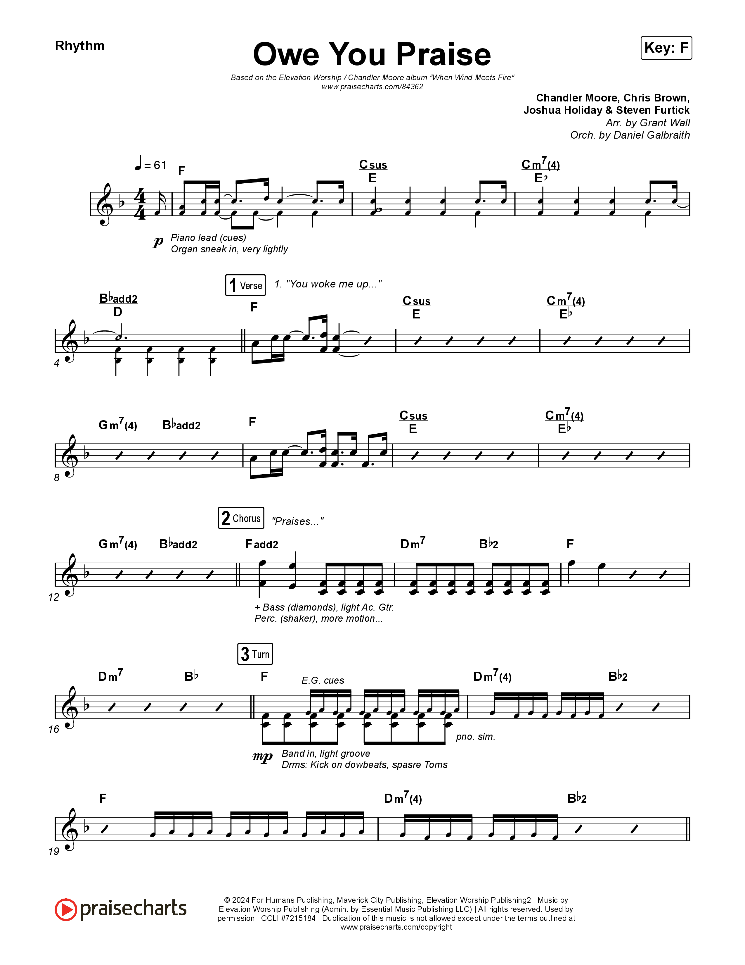 Owe You Praise Rhythm Pack (Elevation Worship / Chandler Moore)