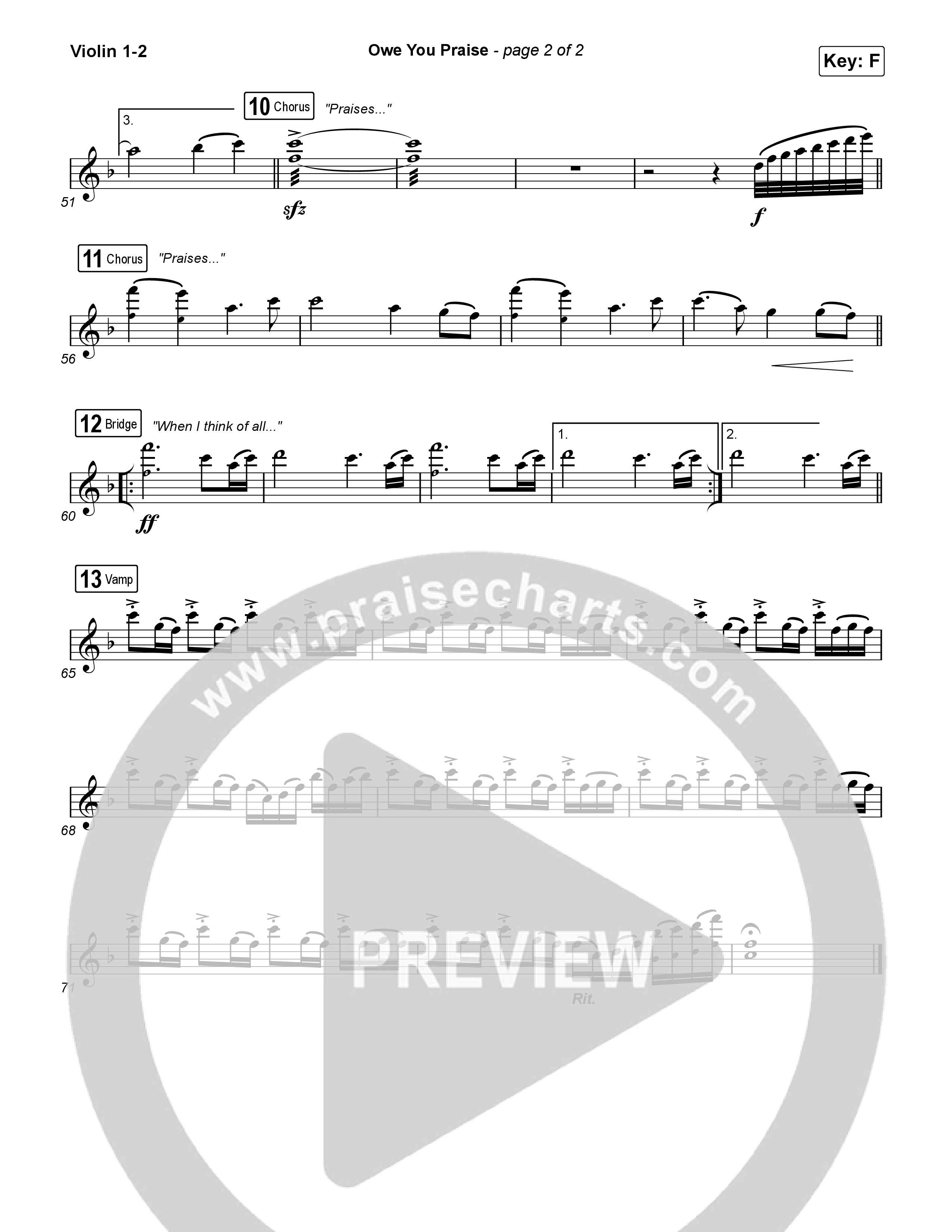 Owe You Praise String Pack (Elevation Worship / Chandler Moore)