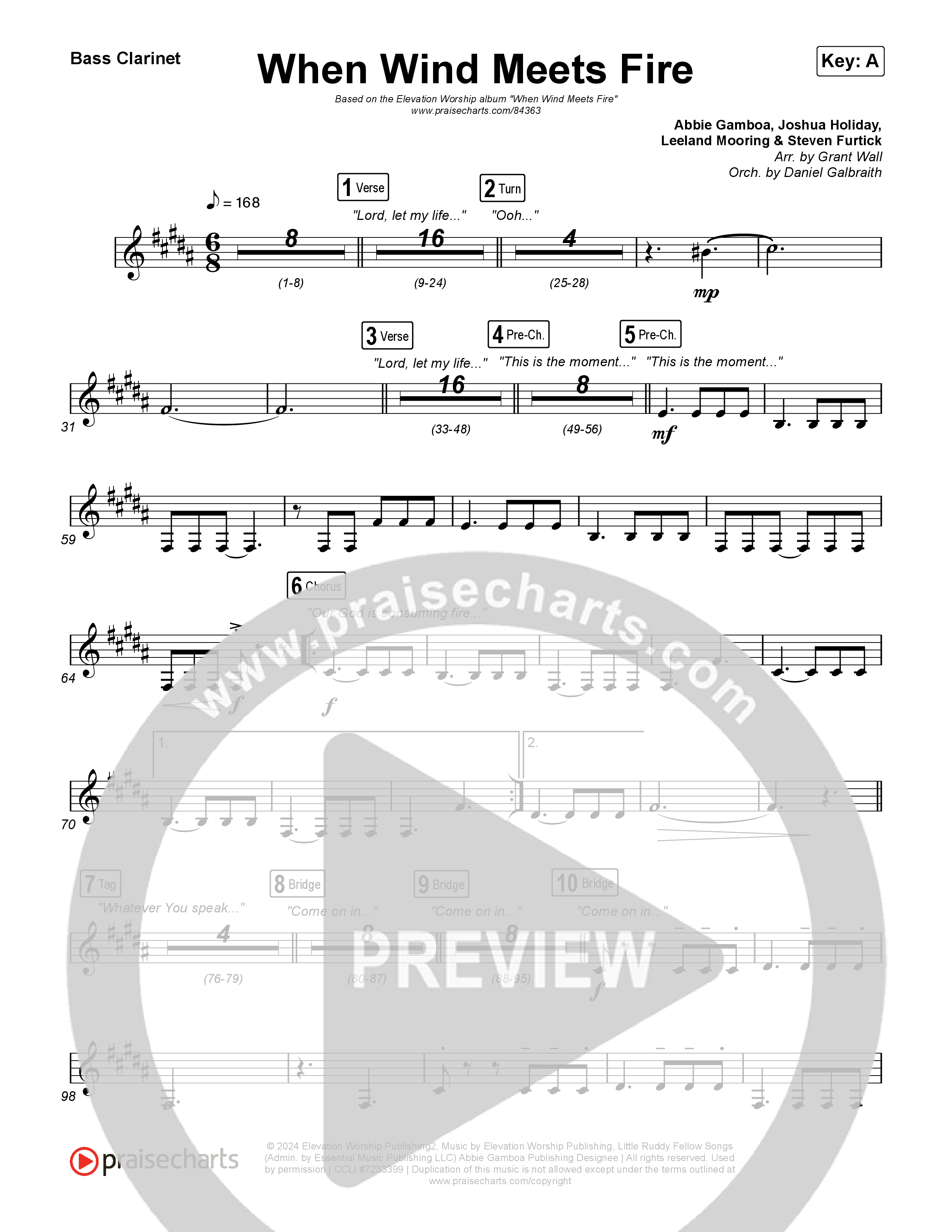 When Wind Meets Fire Bass Clarinet (Elevation Worship / Chris Brown / Tiffany Hudson)