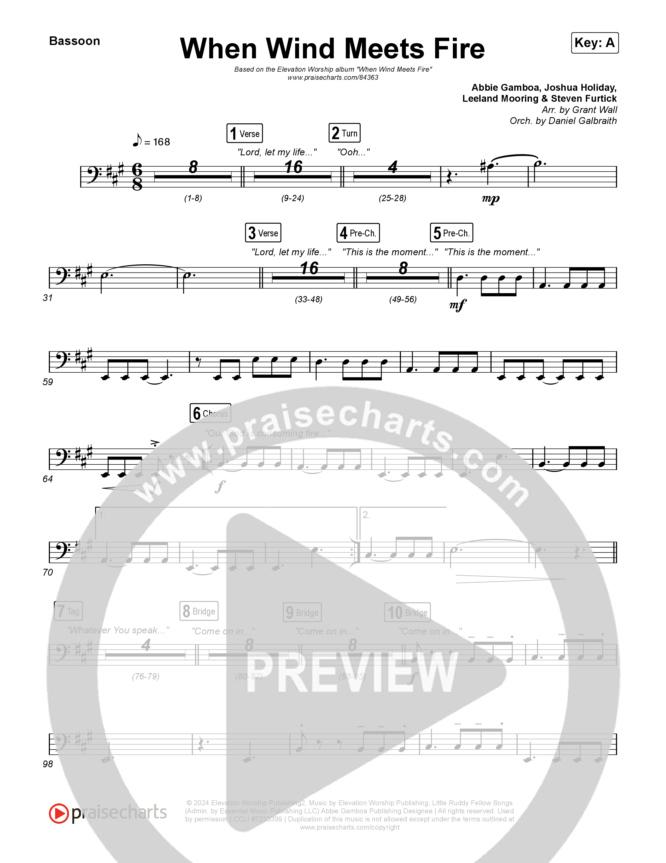 When Wind Meets Fire Bassoon (Elevation Worship / Chris Brown / Tiffany Hudson)