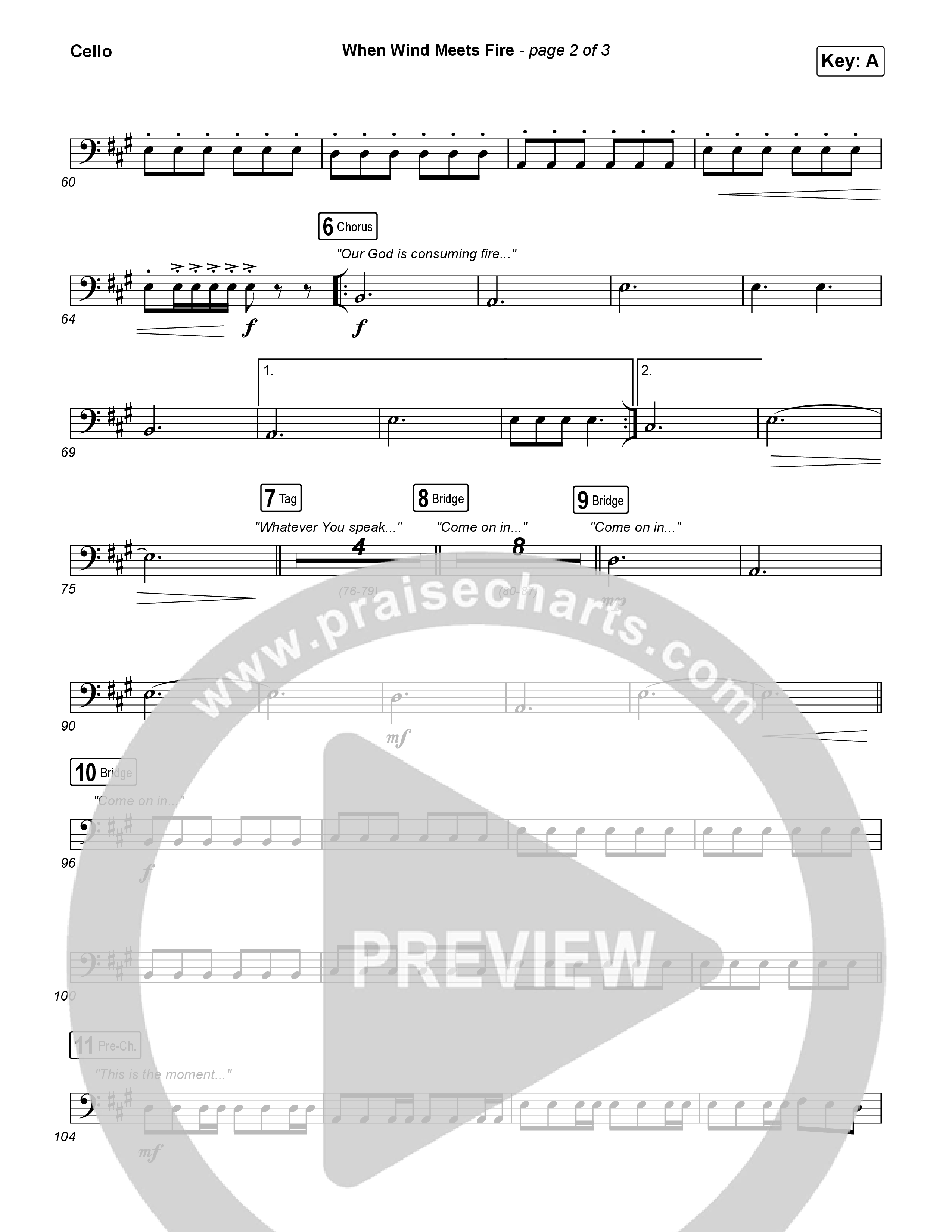 When Wind Meets Fire Cello (Elevation Worship / Chris Brown / Tiffany Hudson)