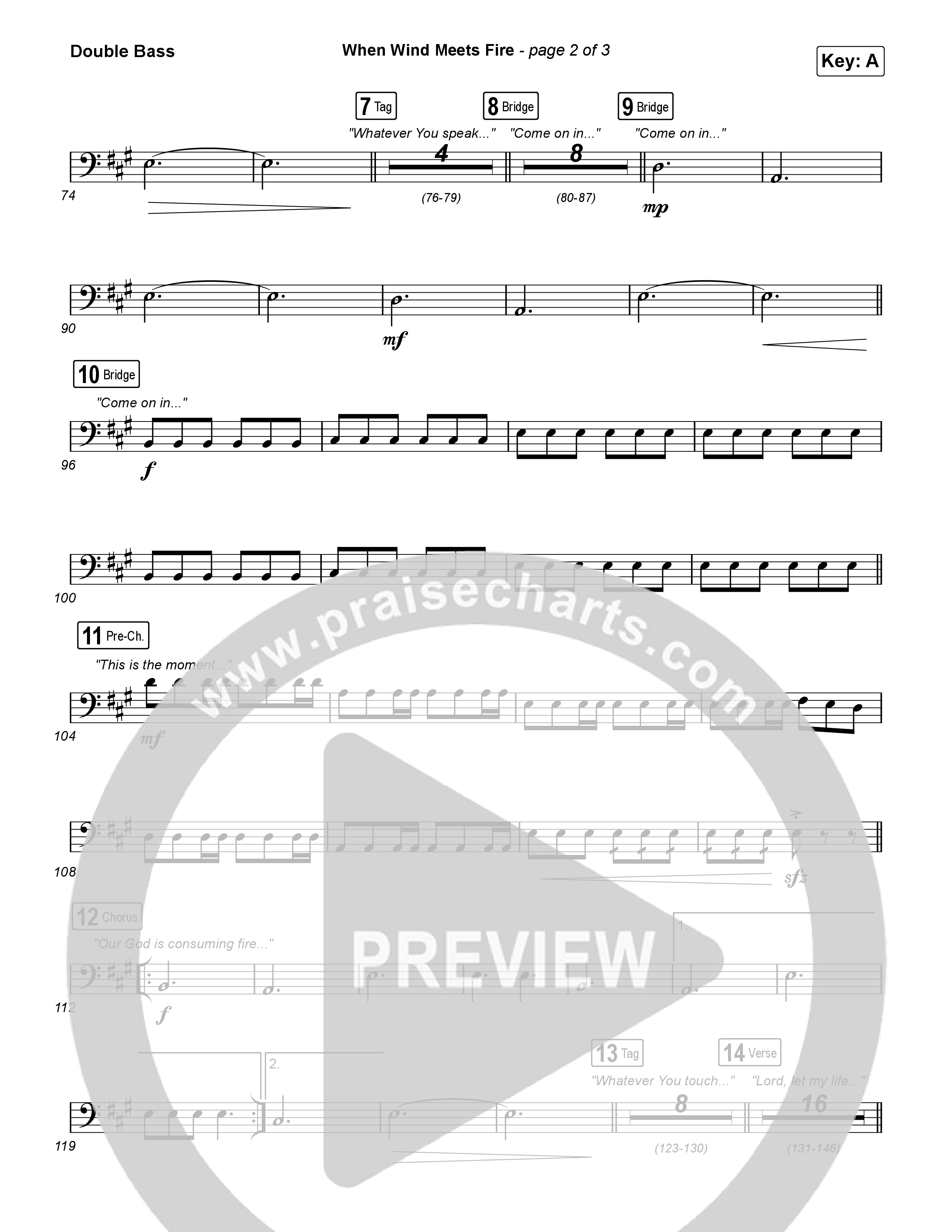 When Wind Meets Fire String Bass (Elevation Worship / Chris Brown / Tiffany Hudson)