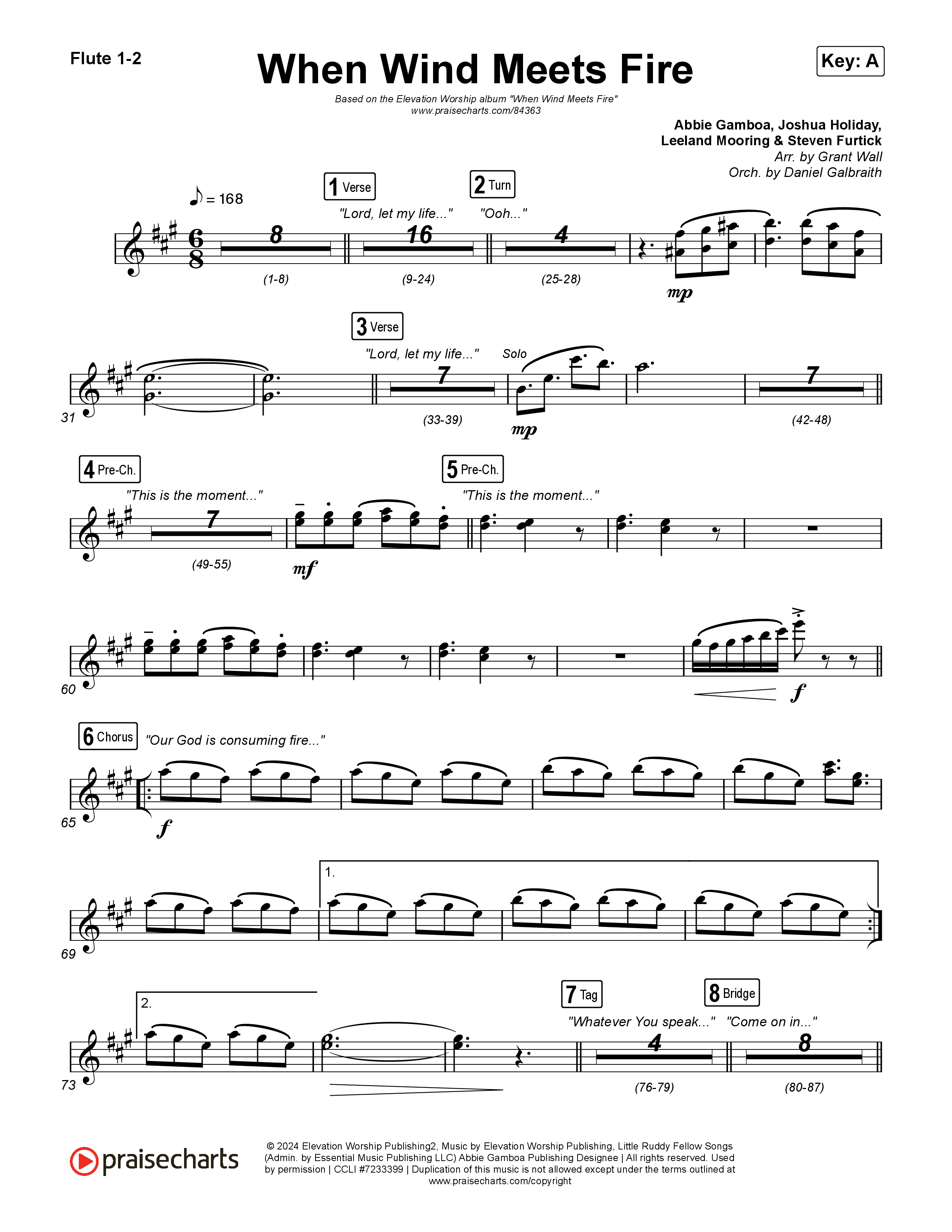 When Wind Meets Fire Flute 1,2 (Elevation Worship / Chris Brown / Tiffany Hudson)