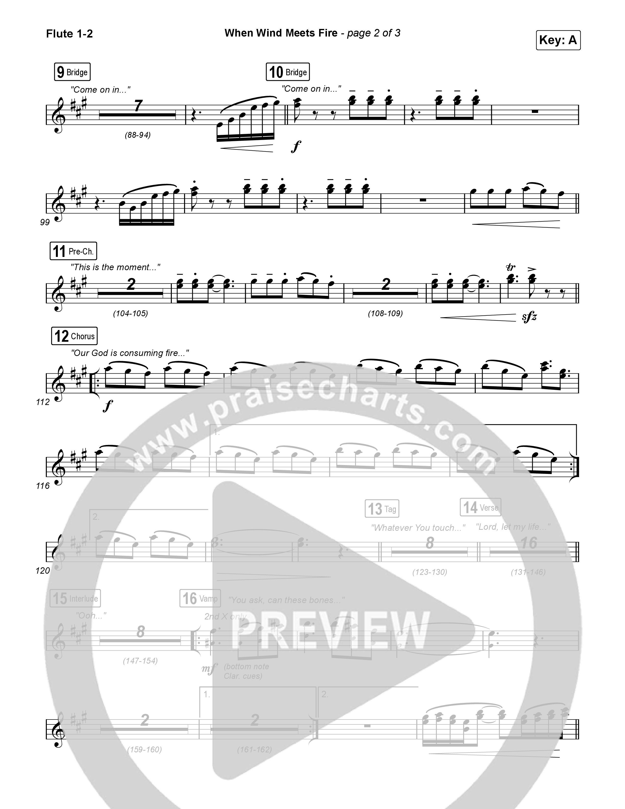 When Wind Meets Fire Flute 1,2 (Elevation Worship / Chris Brown / Tiffany Hudson)