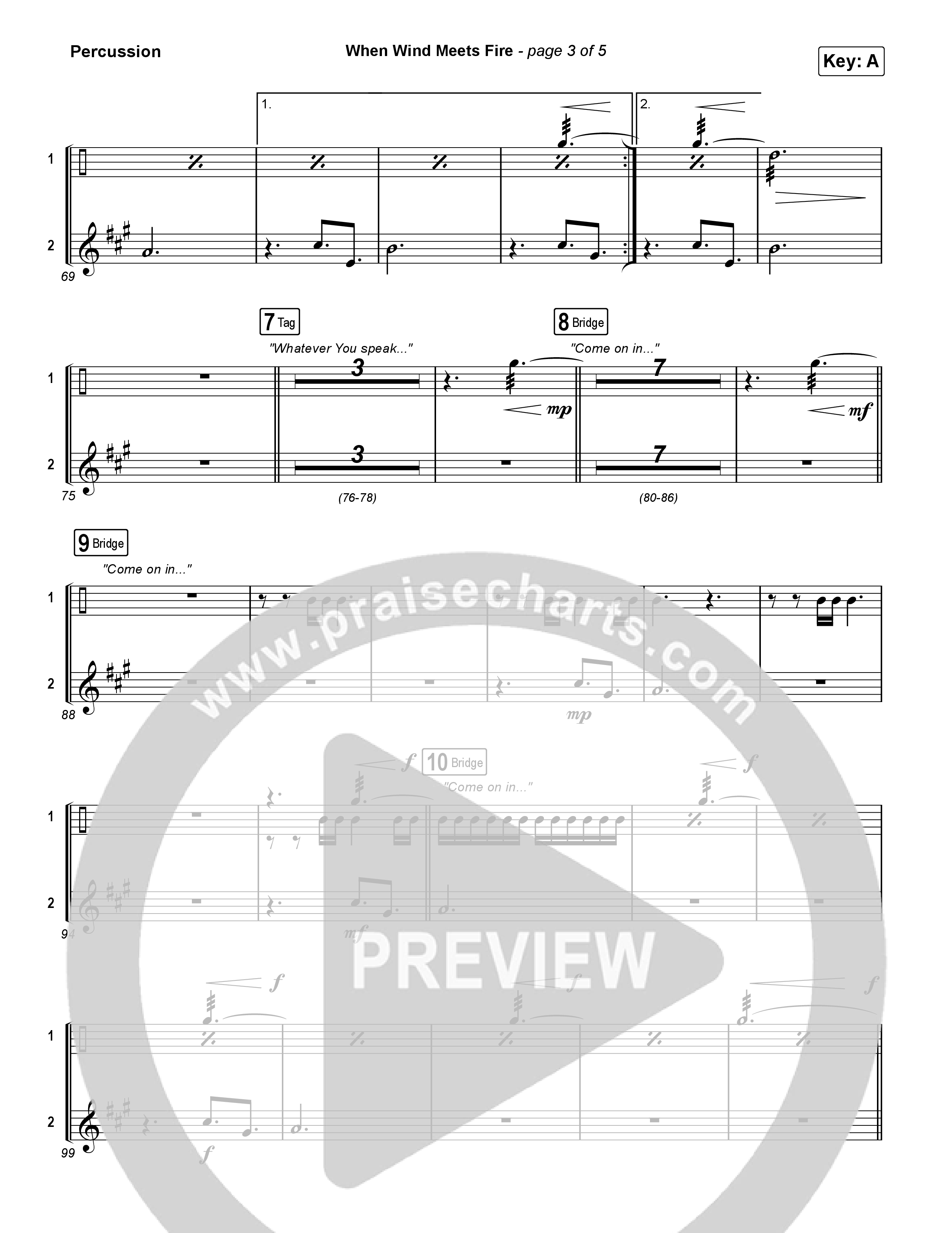 When Wind Meets Fire Percussion (Elevation Worship / Chris Brown / Tiffany Hudson)