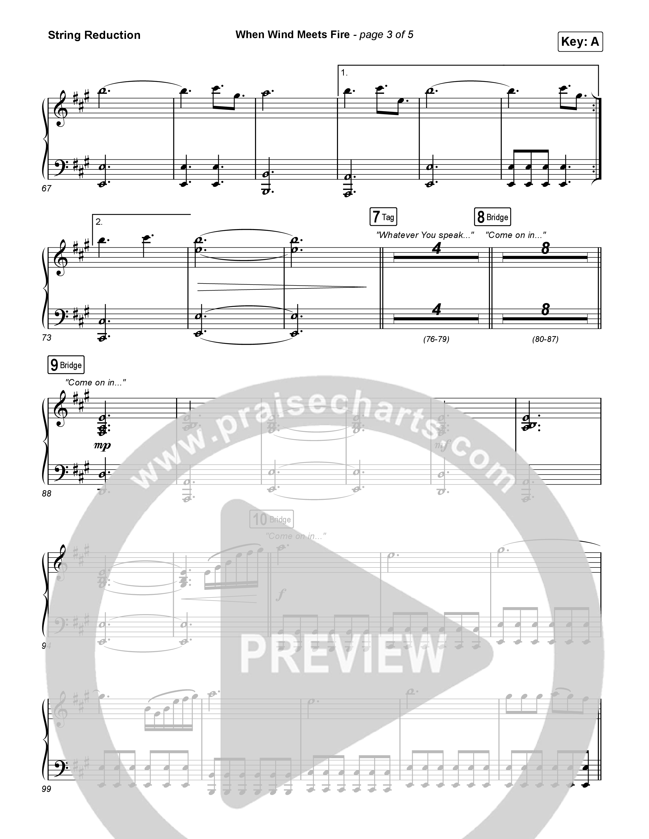 When Wind Meets Fire String Reduction (Elevation Worship / Chris Brown / Tiffany Hudson)