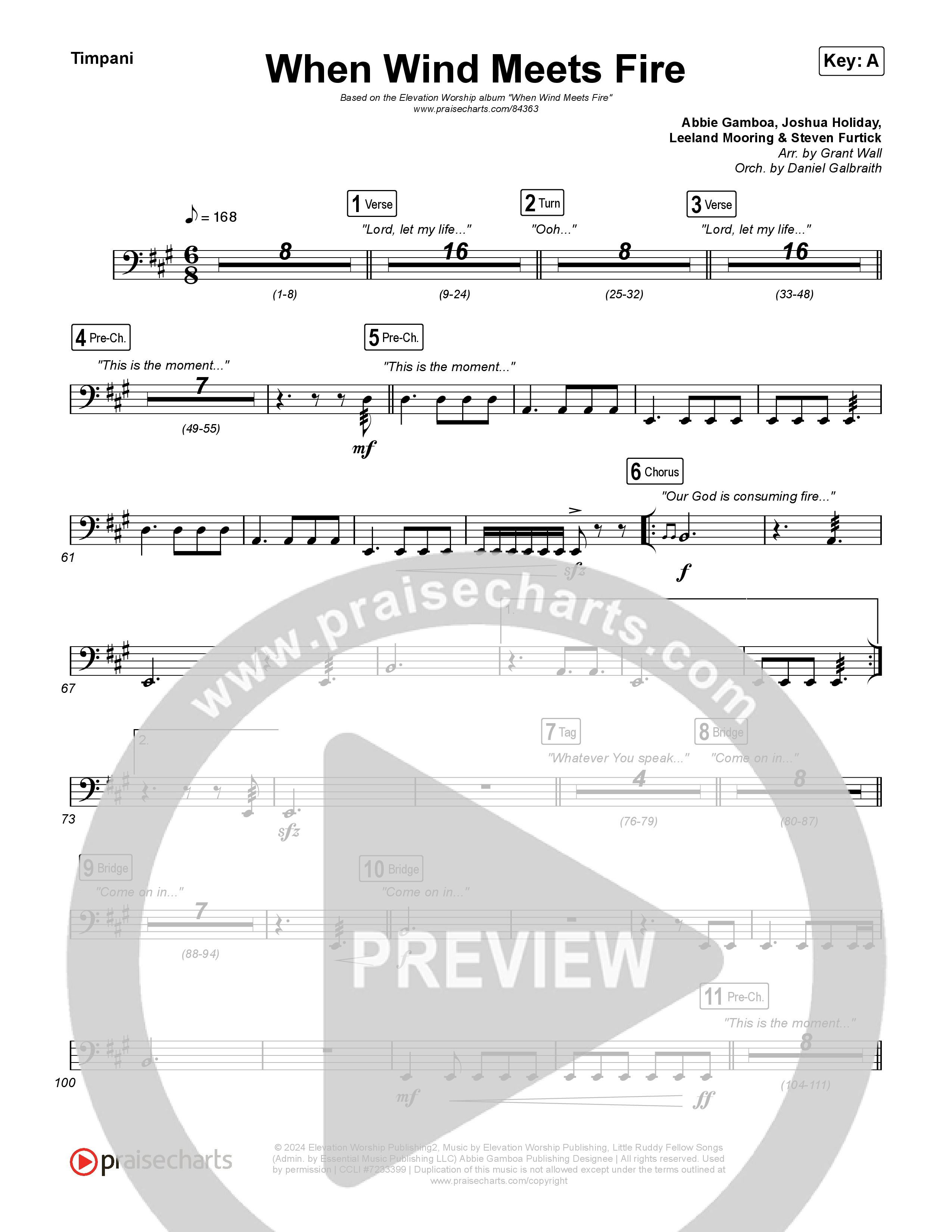 When Wind Meets Fire Timpani (Elevation Worship / Chris Brown / Tiffany Hudson)