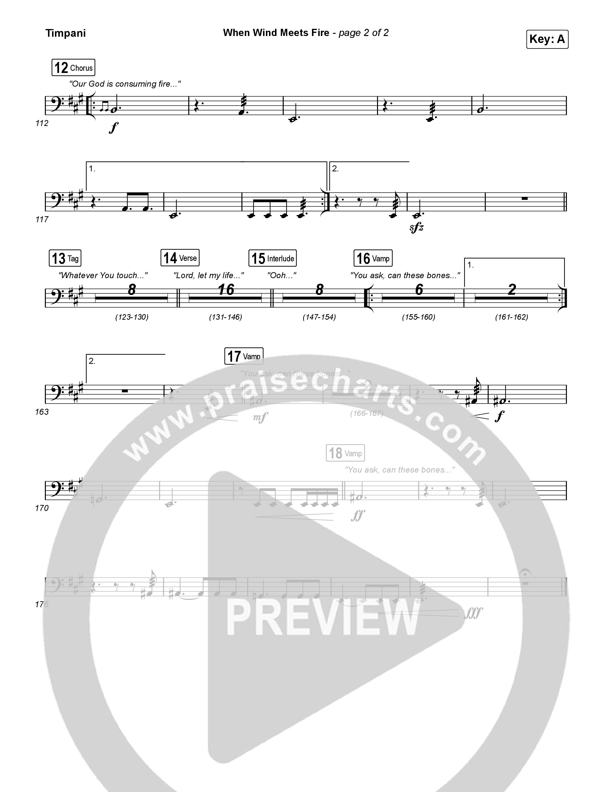 When Wind Meets Fire Timpani (Elevation Worship / Chris Brown / Tiffany Hudson)