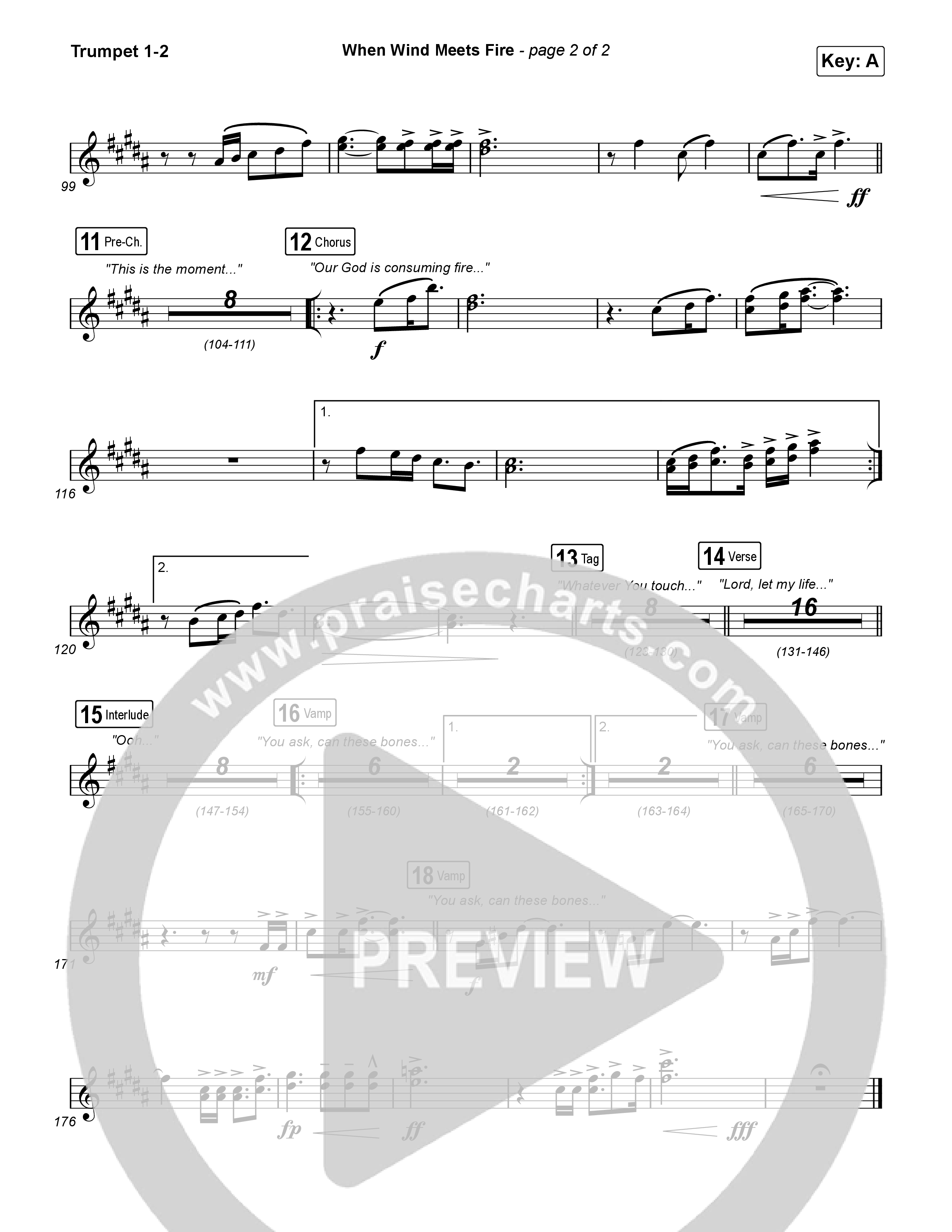 When Wind Meets Fire Trumpet 1,2 (Elevation Worship / Chris Brown / Tiffany Hudson)