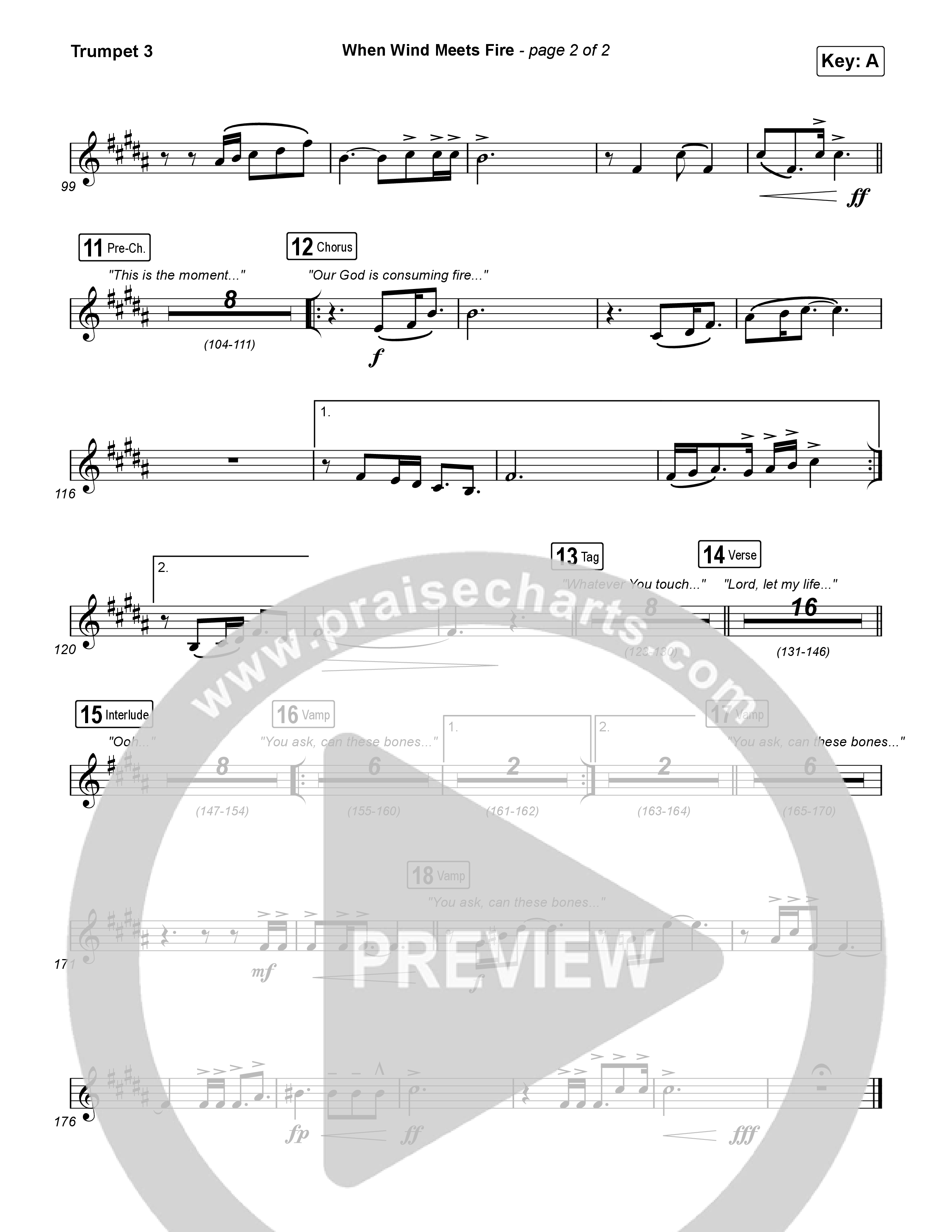 When Wind Meets Fire Trumpet 3 (Elevation Worship / Chris Brown / Tiffany Hudson)