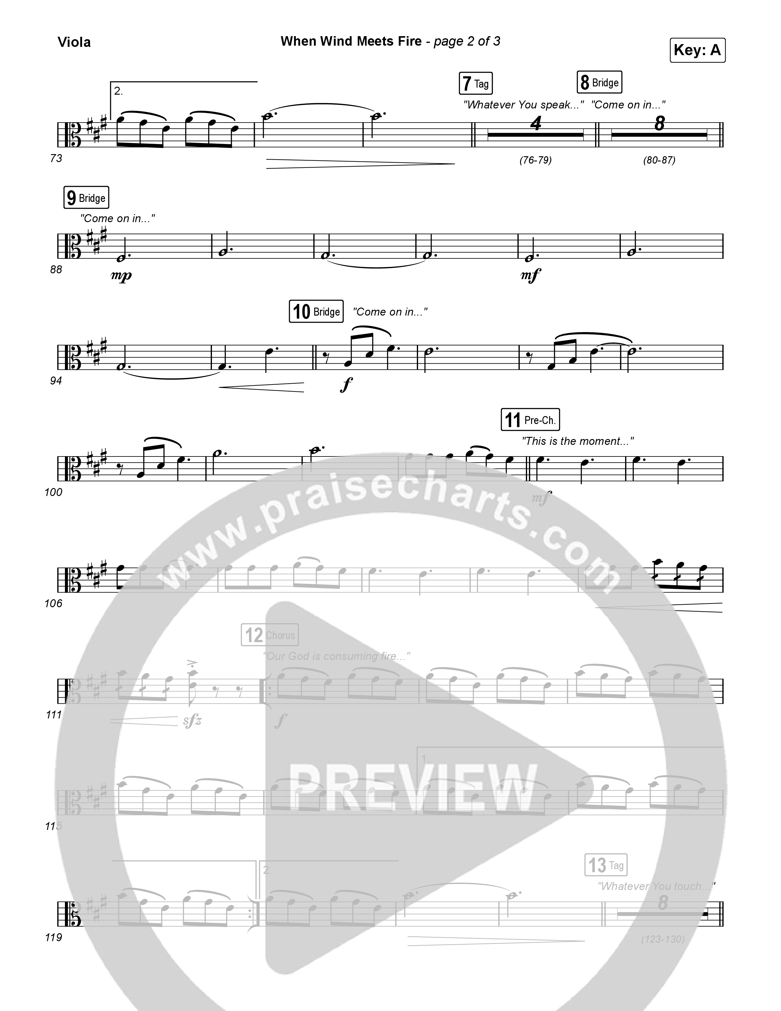 When Wind Meets Fire Viola (Elevation Worship / Chris Brown / Tiffany Hudson)