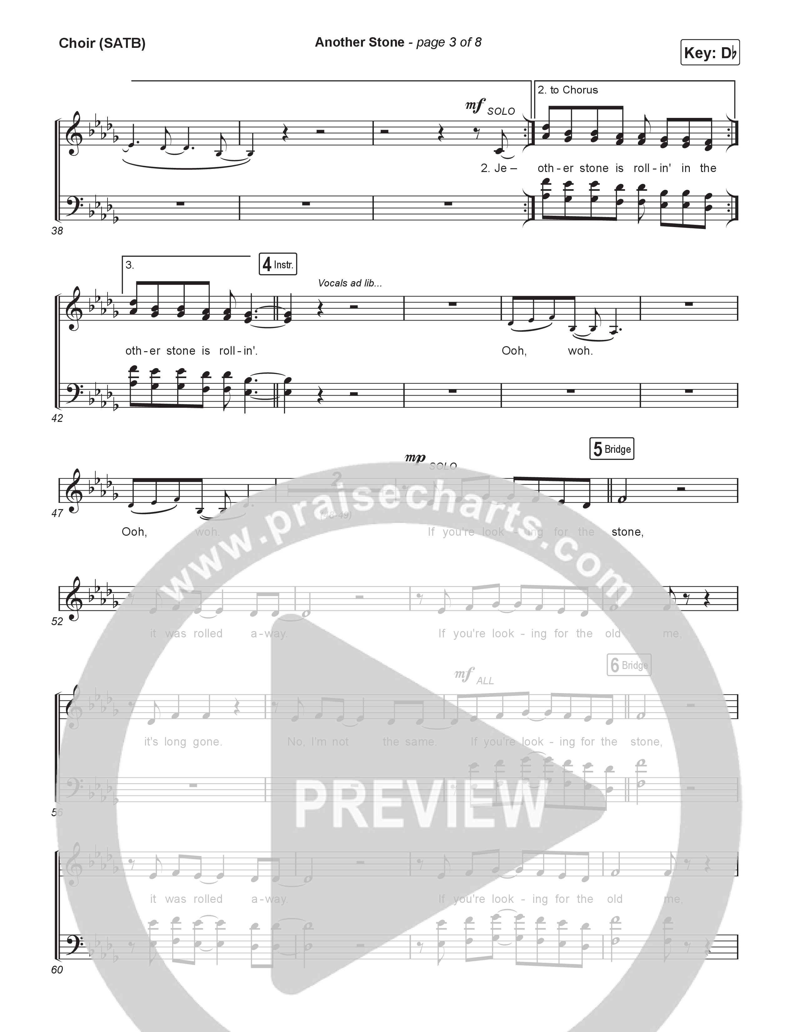 Another Stone Choir Sheet (SATB) (Elevation Worship / Chris Brown / Chandler Moore)