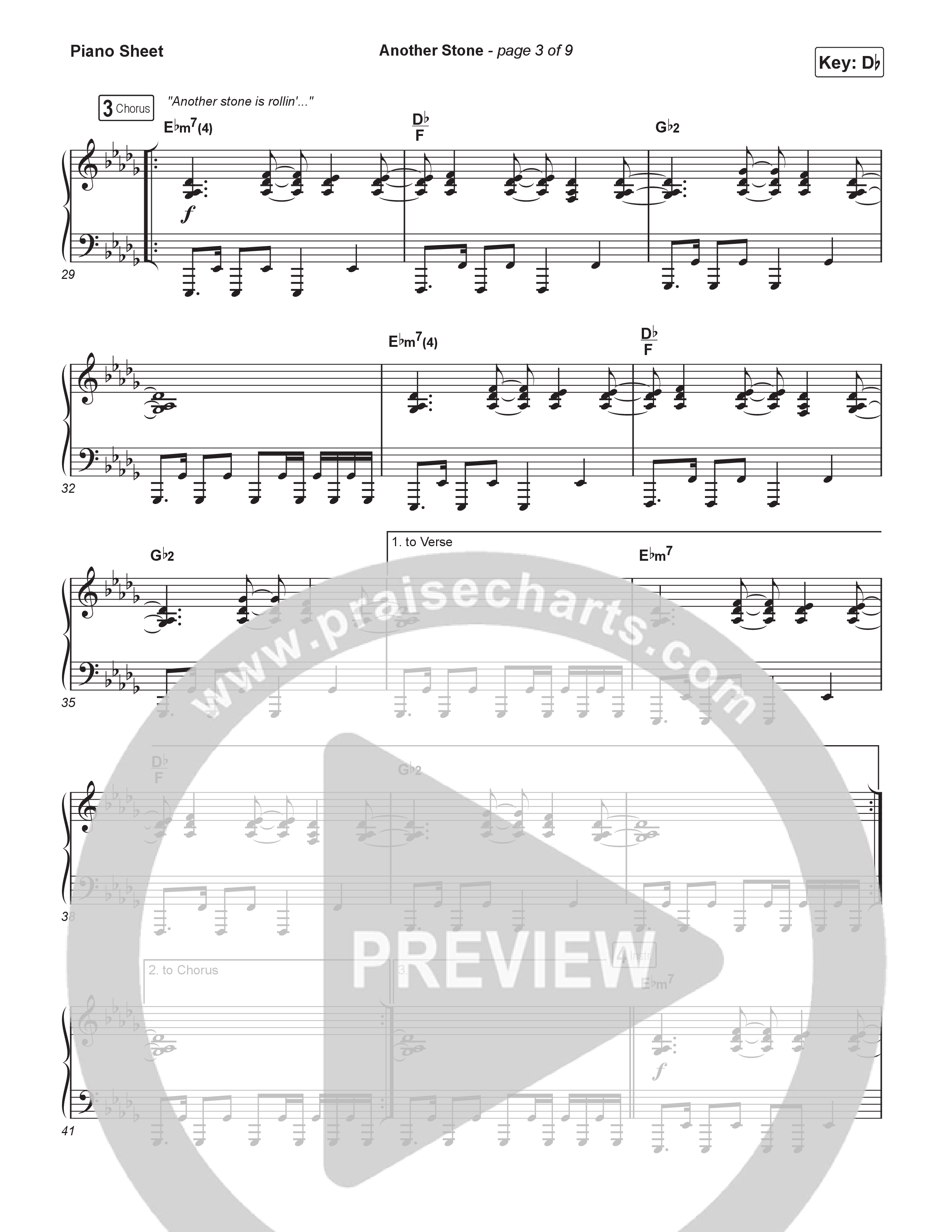 Another Stone Piano Sheet (Elevation Worship / Chris Brown / Chandler Moore)