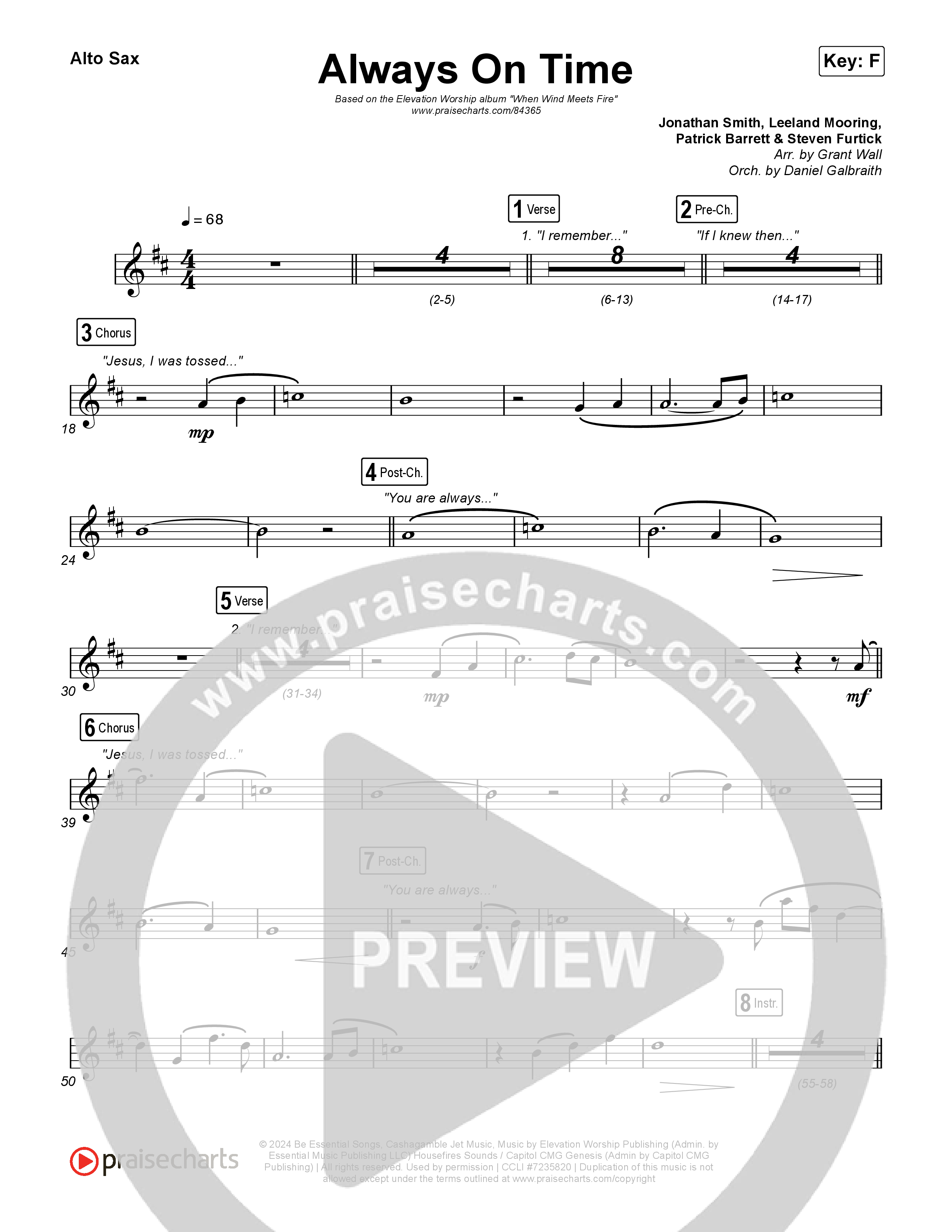 Always On Time Alto Sax (Elevation Worship / Bella Cordero)