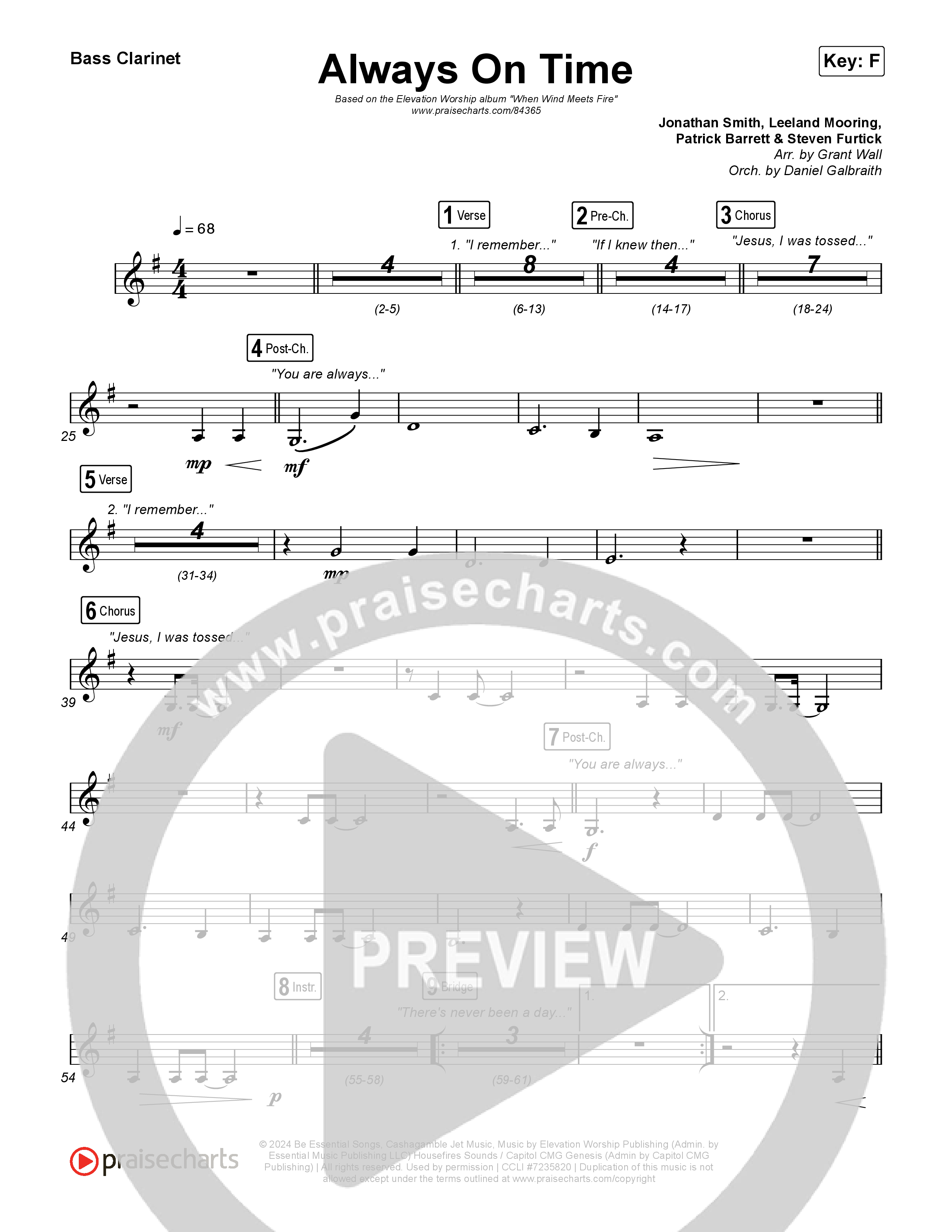 Always On Time Bass Clarinet (Elevation Worship / Bella Cordero)