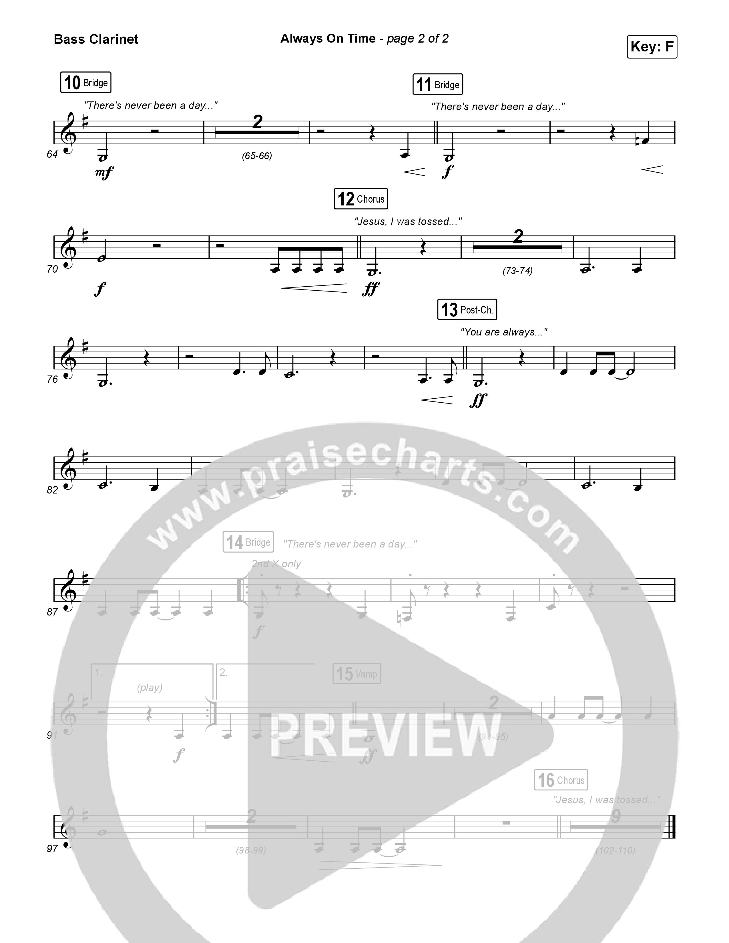 Always On Time Bass Clarinet (Elevation Worship / Bella Cordero)